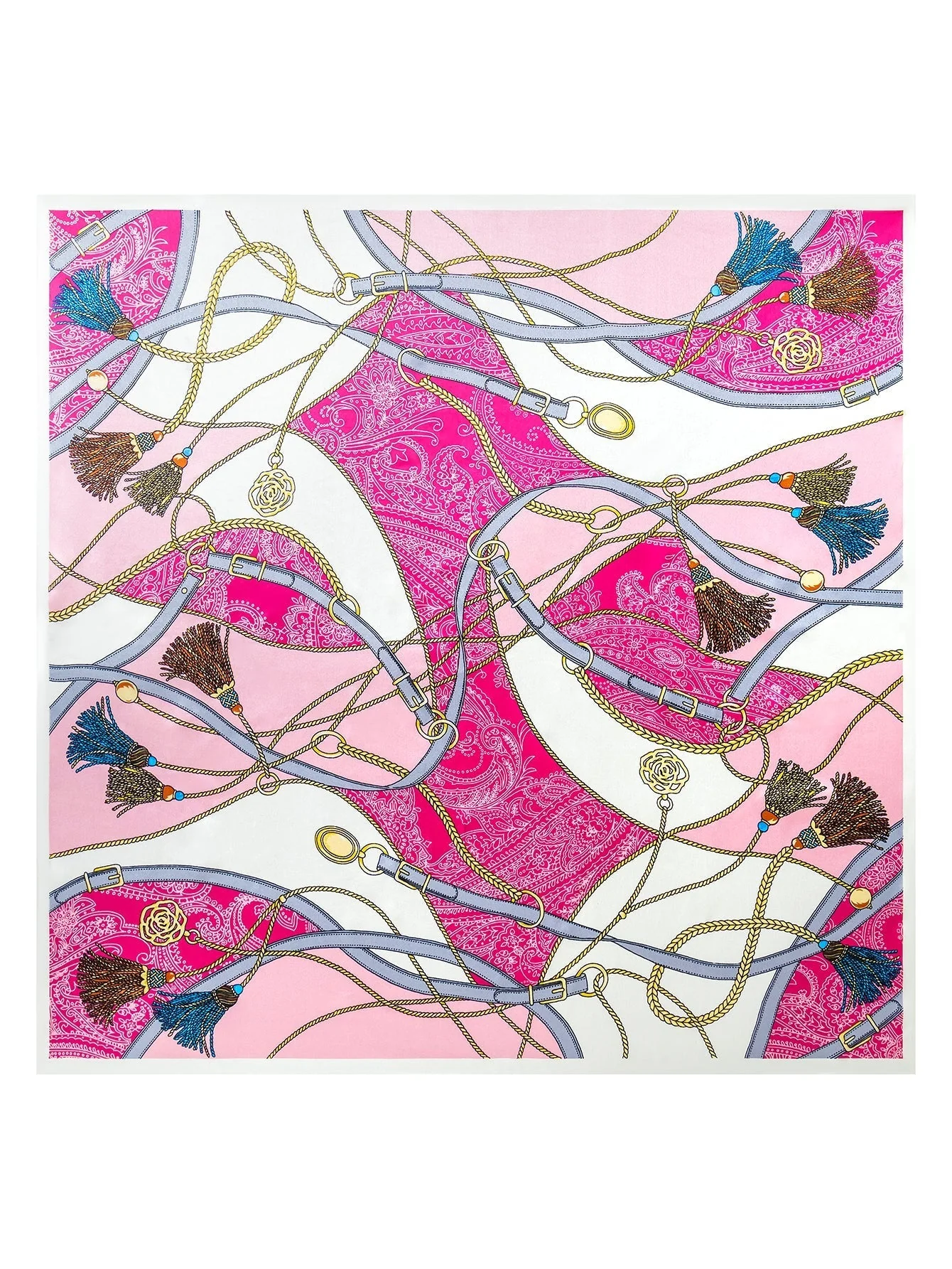 100% Mulberry Silk Printed Square Shawl Scarf 88*88cm - Image 34
