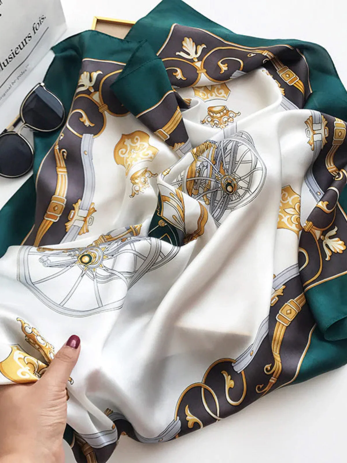 100% Mulberry Silk Printed Square Shawl Scarf 88*88cm - Image 50