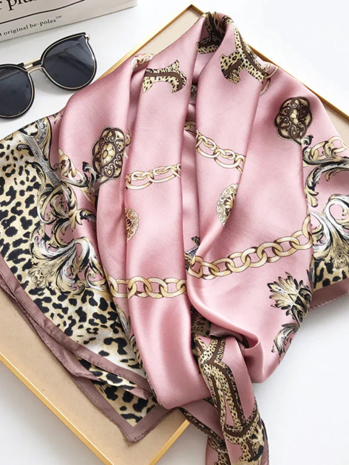 100% Mulberry Silk Printed Square Shawl Scarf 88*88cm - Image 17