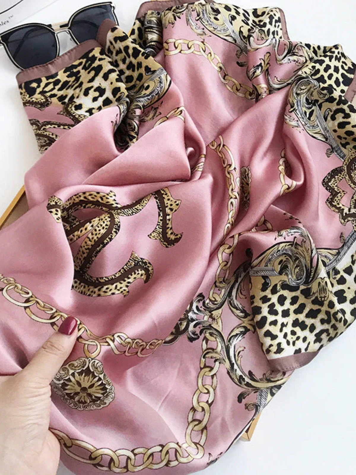 100% Mulberry Silk Printed Square Shawl Scarf 88*88cm - Image 18