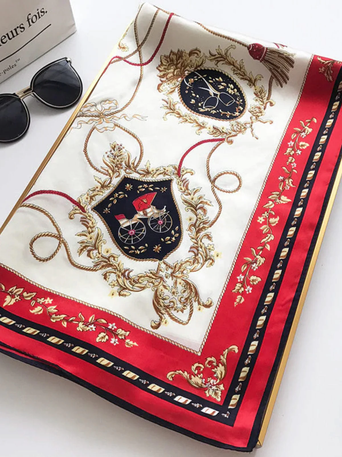 100% Mulberry Silk Printed Square Shawl Scarf 88*88cm - Image 45