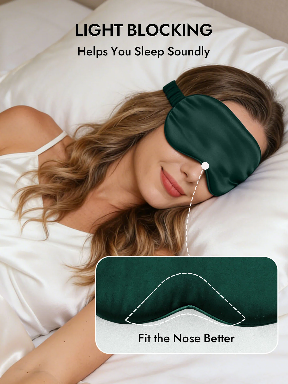 19 Momme Pure Silk Sleep Eye Mask with Elastic Band - Image 17