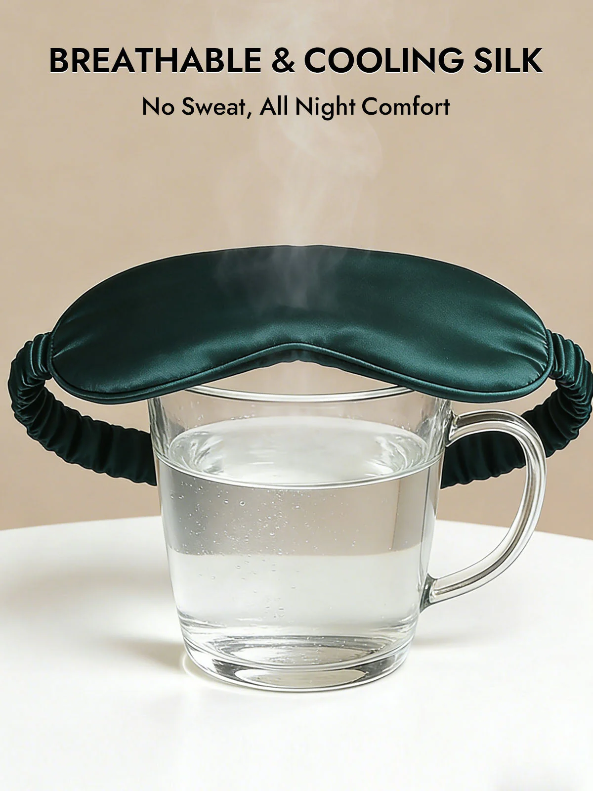 19 Momme Pure Silk Sleep Eye Mask with Elastic Band - Image 18