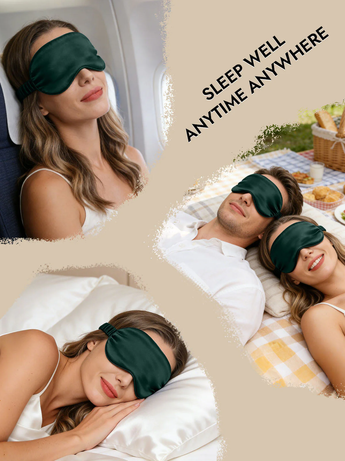 19 Momme Pure Silk Sleep Eye Mask with Elastic Band - Image 21