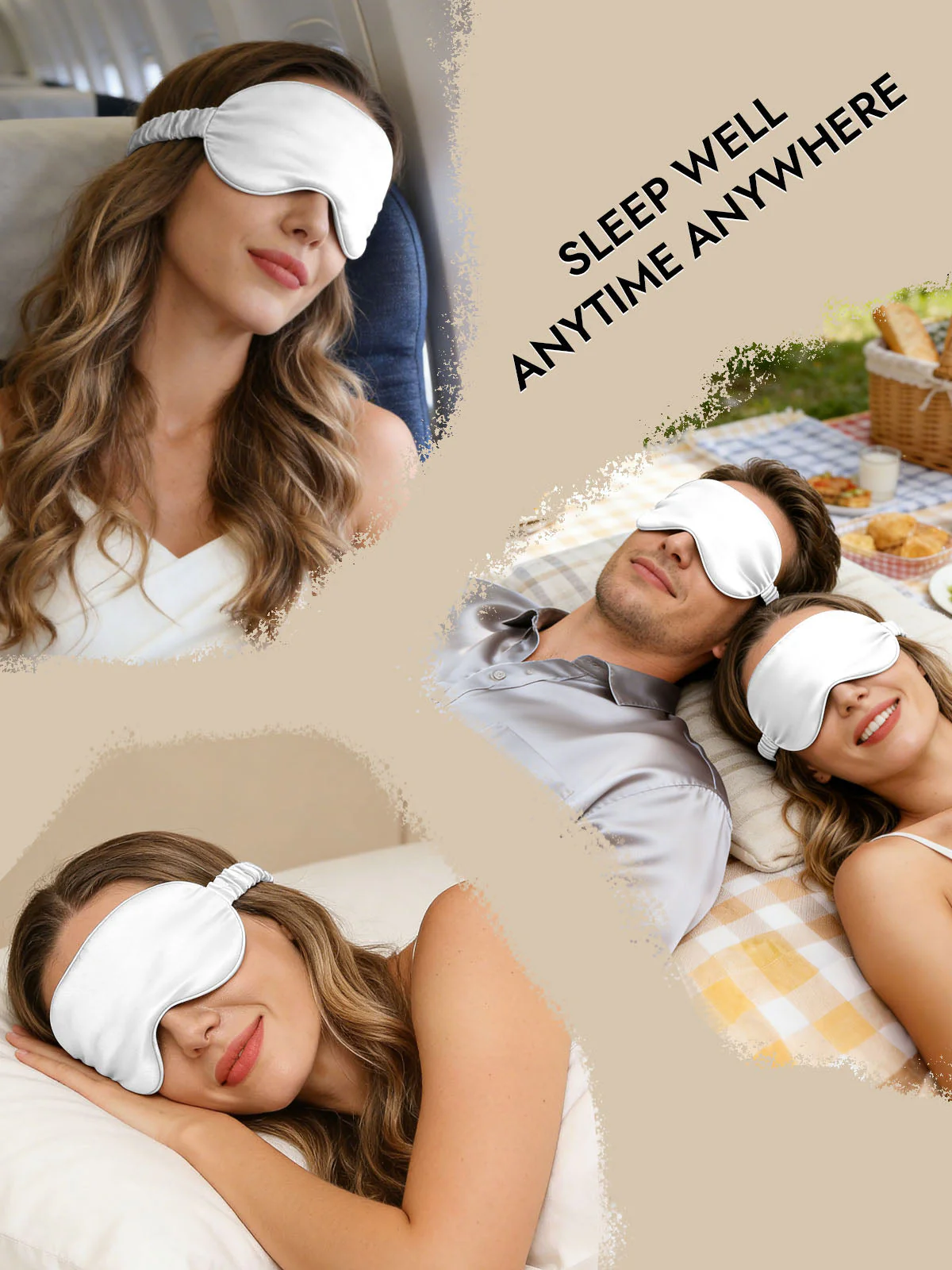 19 Momme Pure Silk Sleep Eye Mask with Elastic Band - Image 28