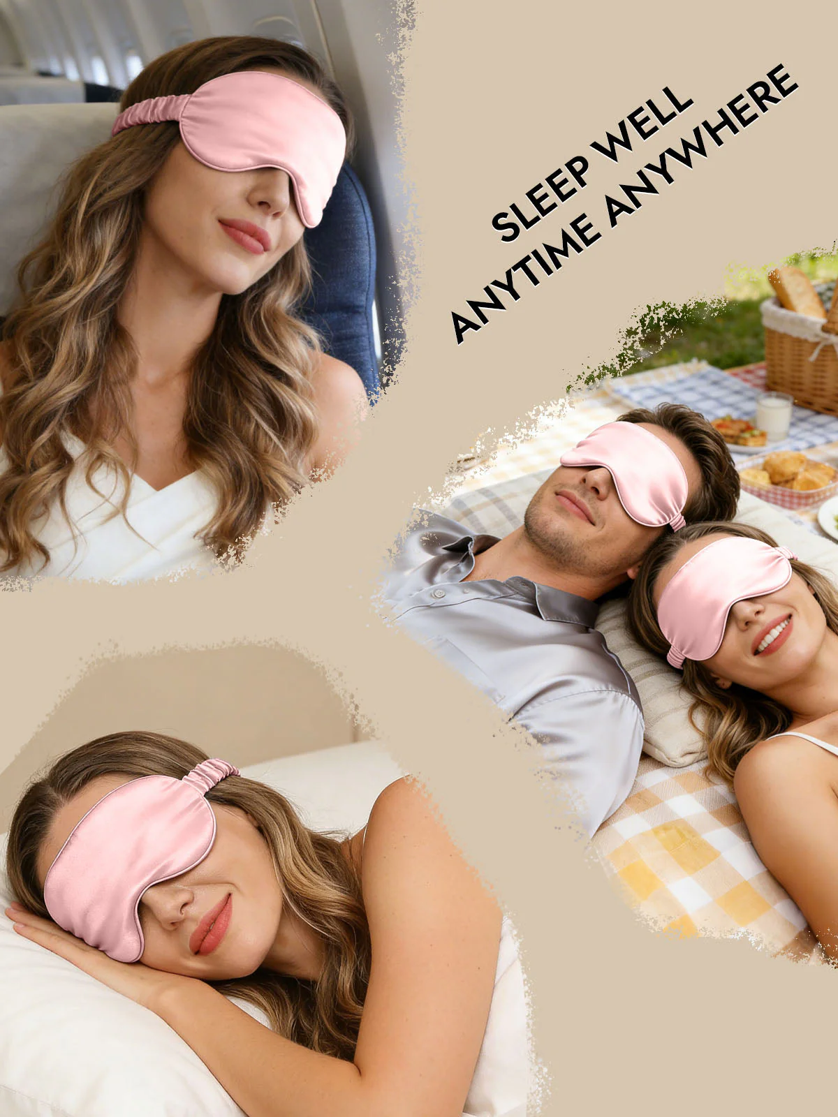 19 Momme Pure Silk Sleep Eye Mask with Elastic Band - Image 35