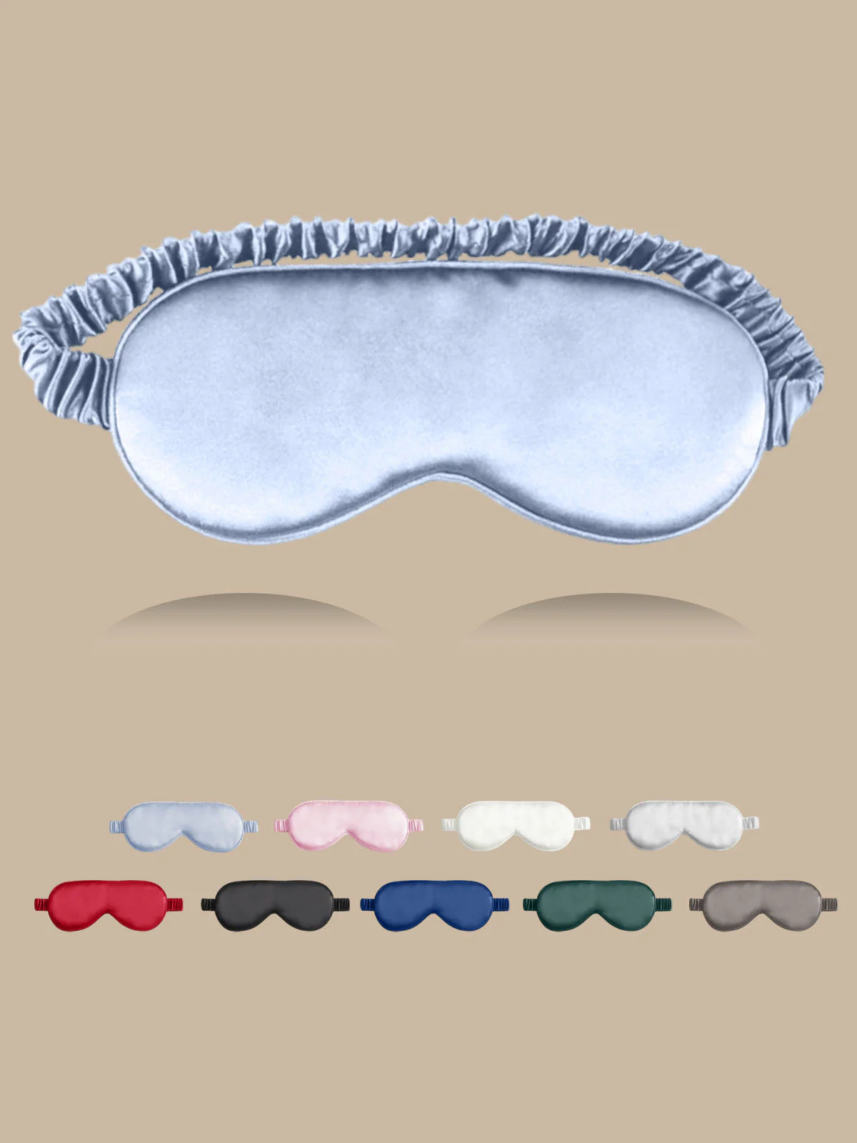 19 Momme Pure Silk Sleep Eye Mask with Elastic Band - Image 36