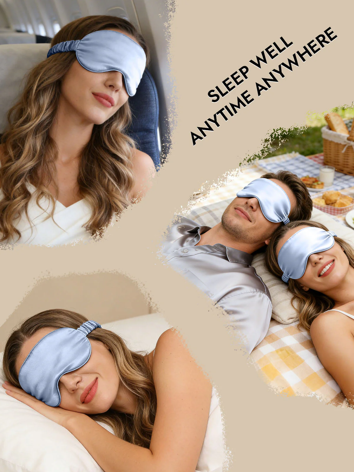 19 Momme Pure Silk Sleep Eye Mask with Elastic Band - Image 42