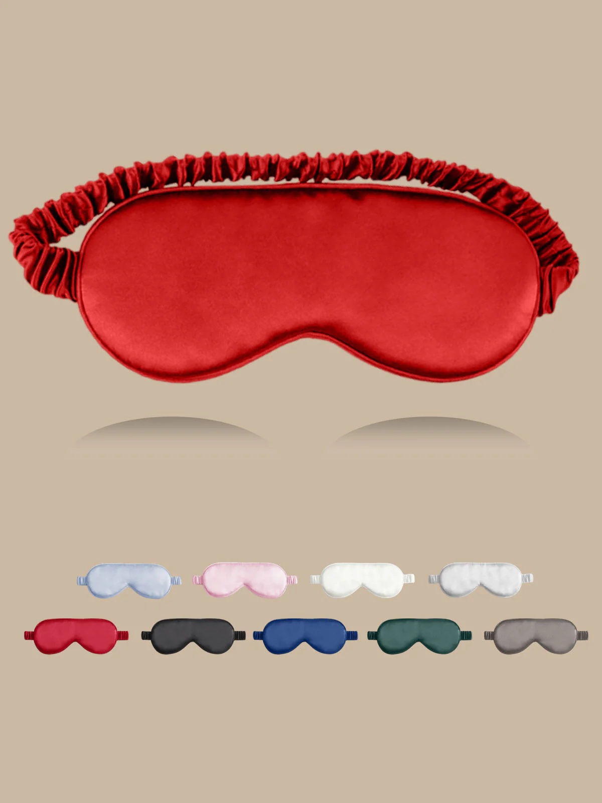 19 Momme Pure Silk Sleep Eye Mask with Elastic Band - Image 43