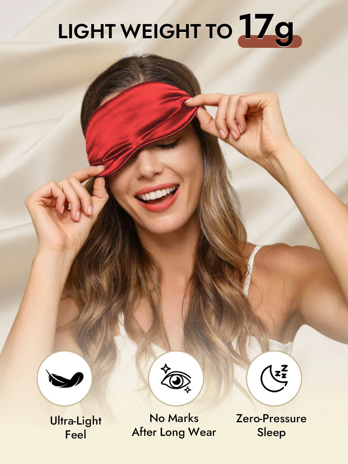 19 Momme Pure Silk Sleep Eye Mask with Elastic Band - Image 47