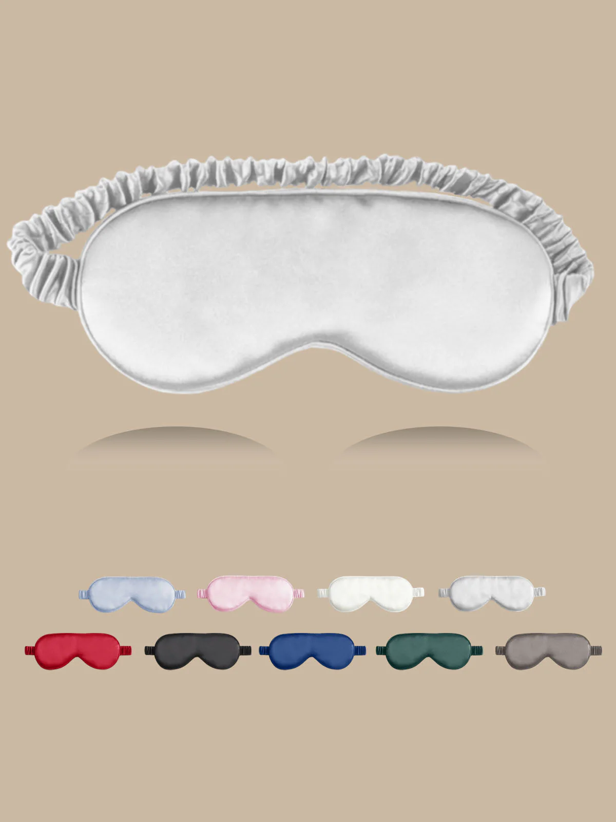 19 Momme Pure Silk Sleep Eye Mask with Elastic Band - Image 57