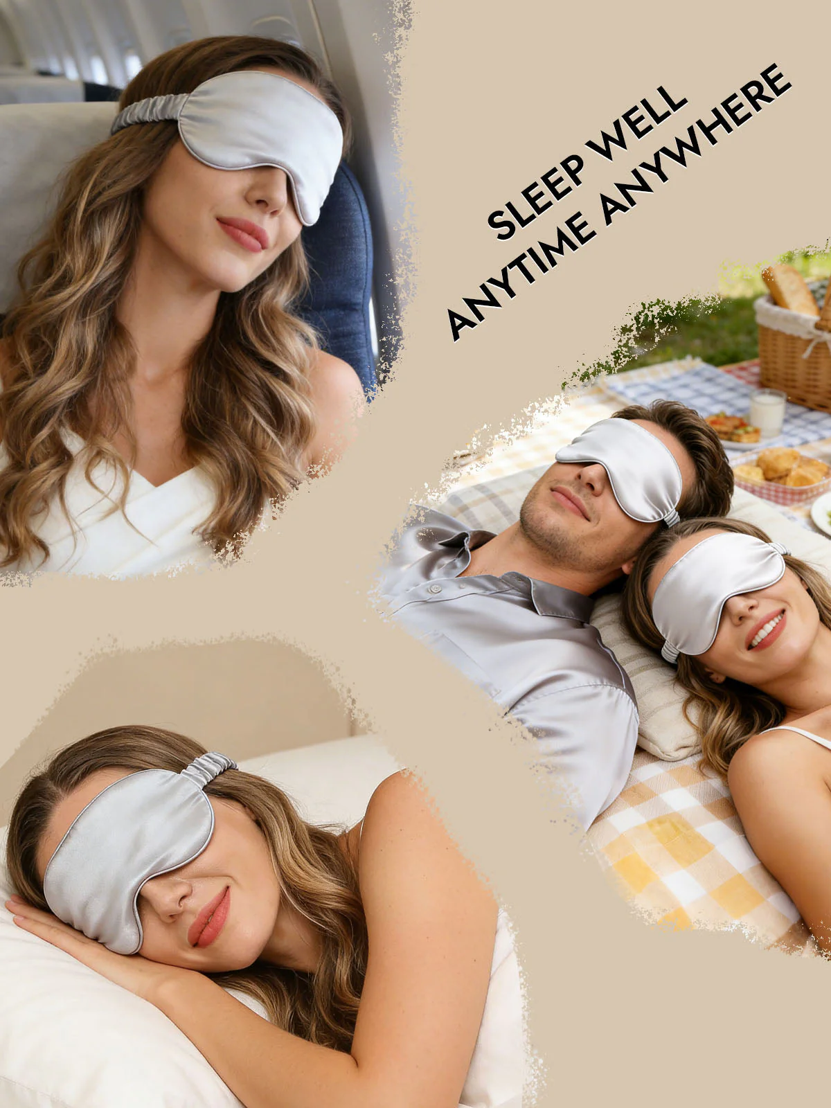19 Momme Pure Silk Sleep Eye Mask with Elastic Band - Image 63