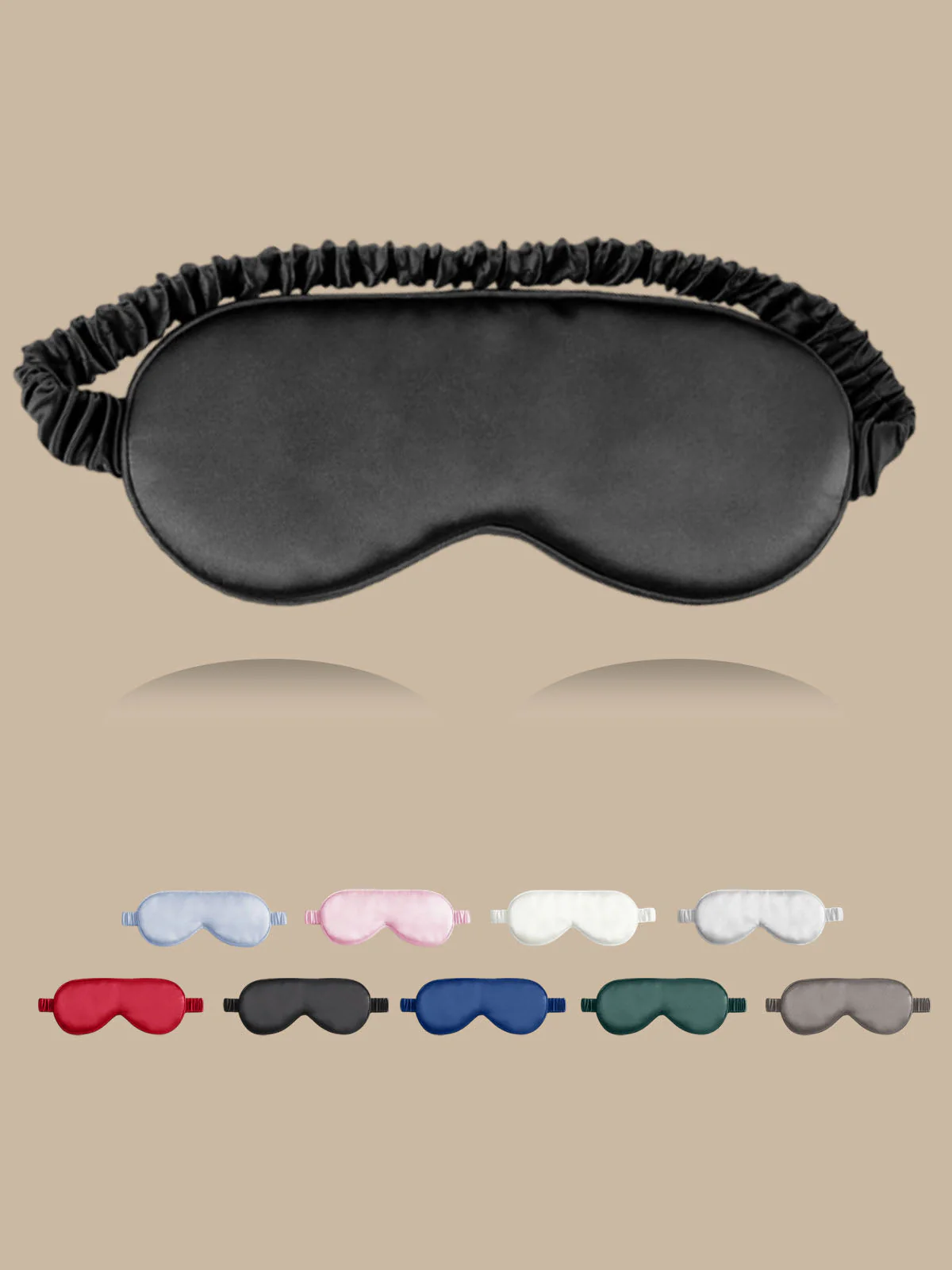 19 Momme Pure Silk Sleep Eye Mask with Elastic Band - Image 8