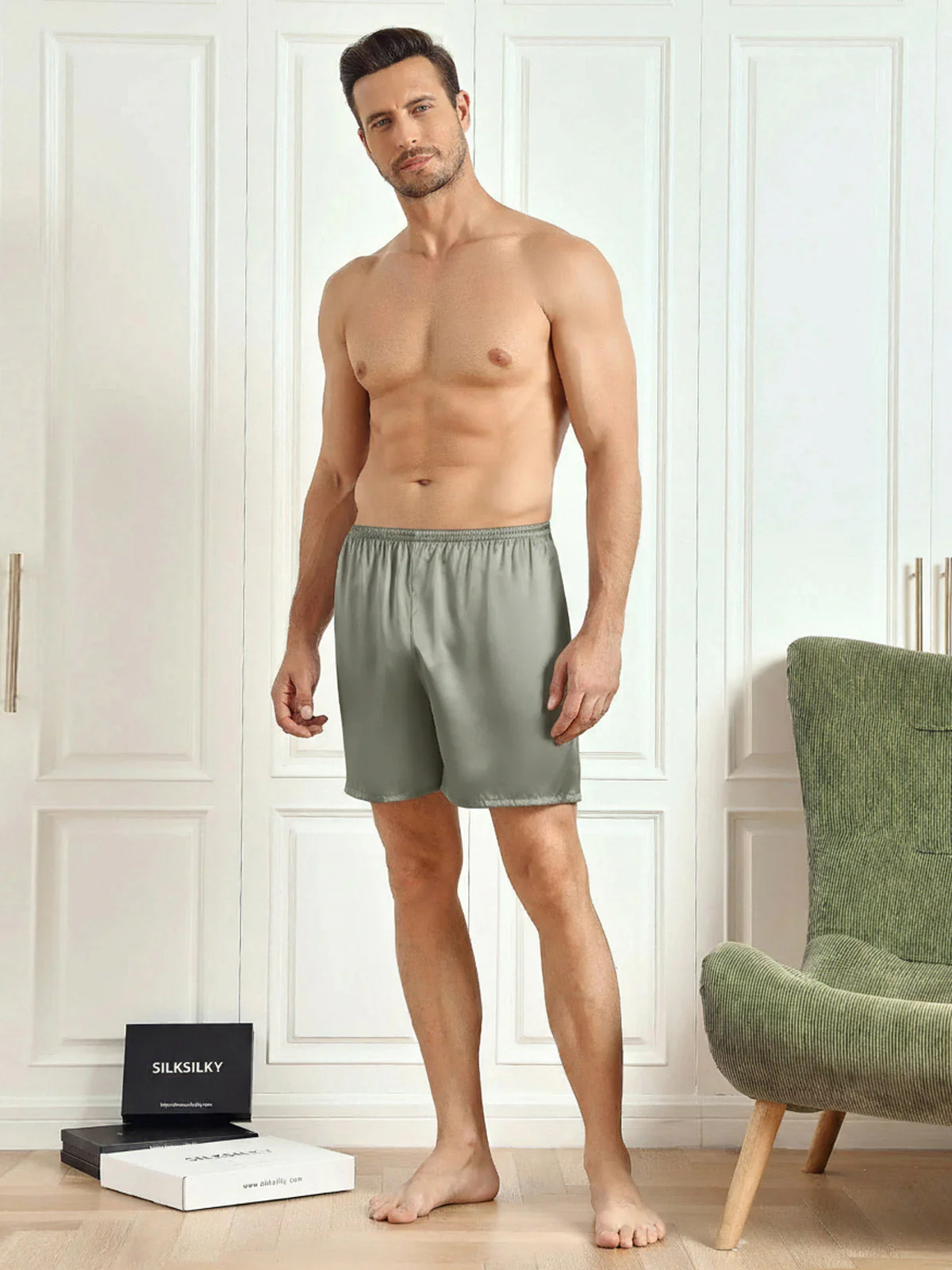 Pure Silk Lounge Shorts - Image 21