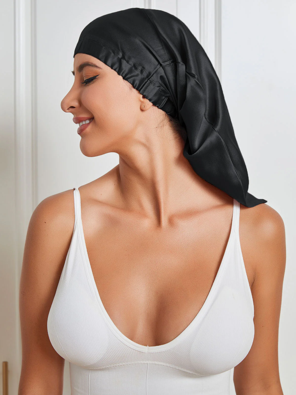 Pure Silk Elasticated Bonnet - Image 8