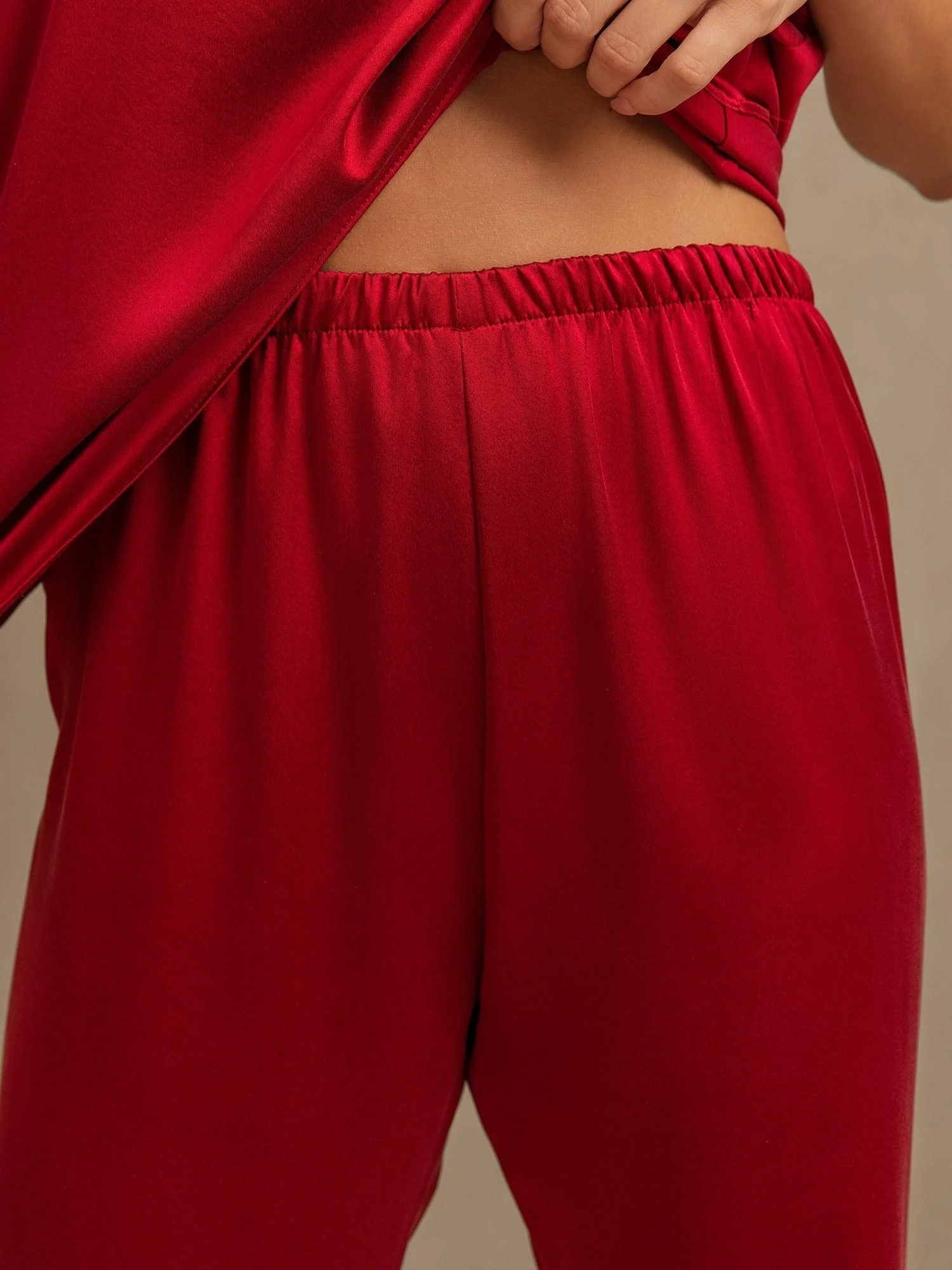 19Momme Washable Silk Tank Top & Wide Leg Pants Set - Image 18