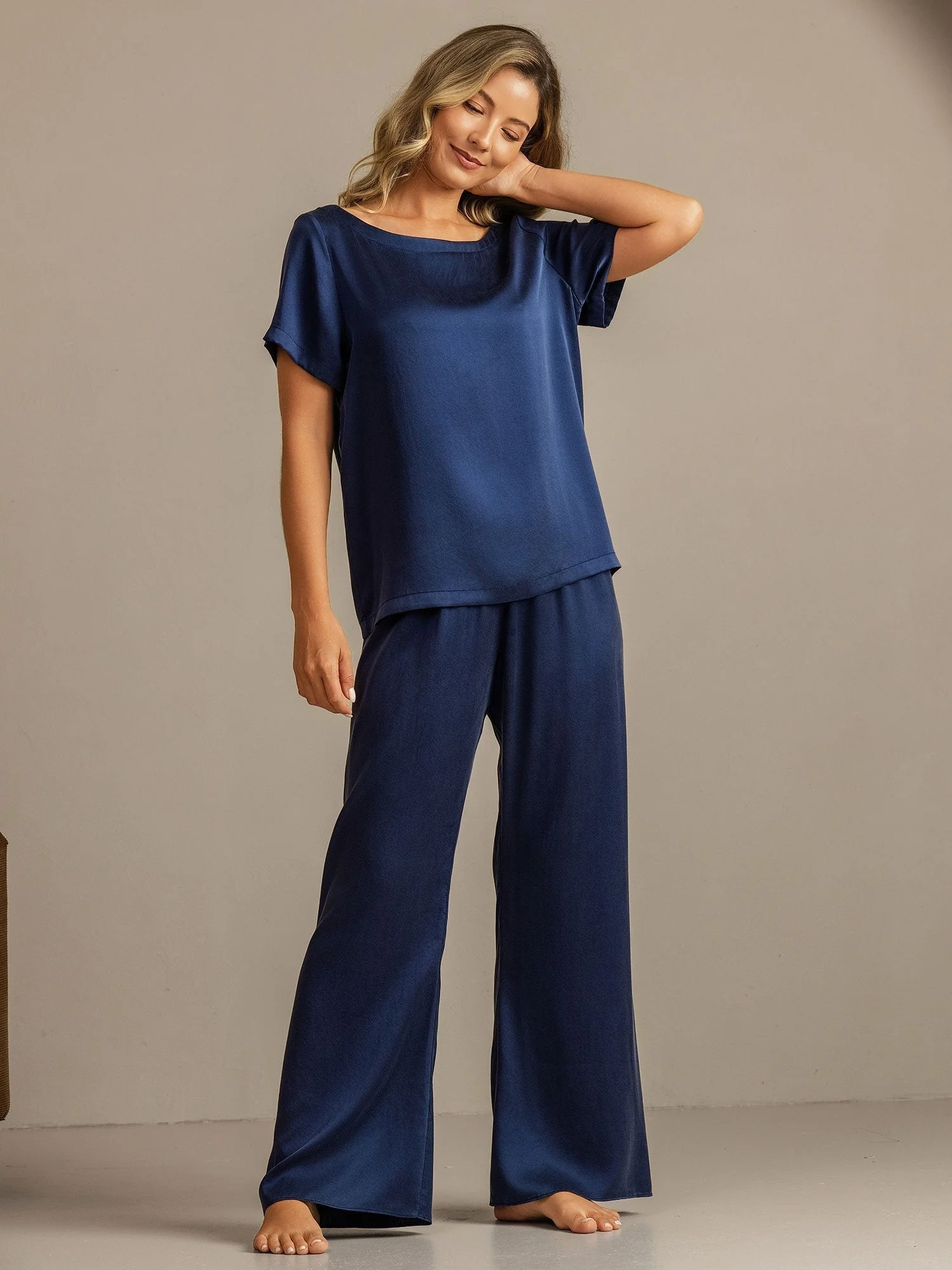 19Momme Women's Washable Silk Short Sleeve Pyjamas Set - Image 14