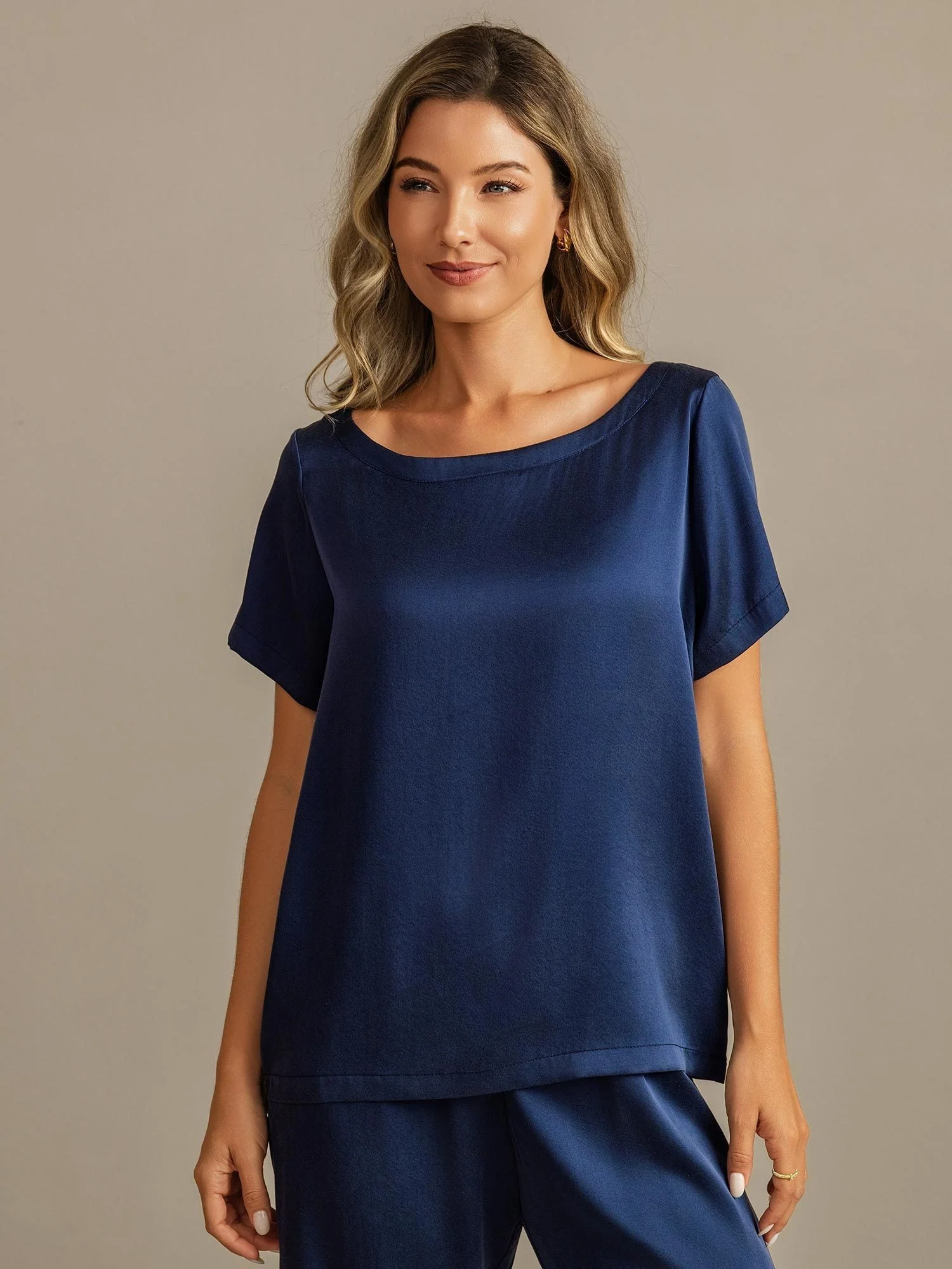 19Momme Women's Washable Silk Short Sleeve Pyjamas Set - Image 15
