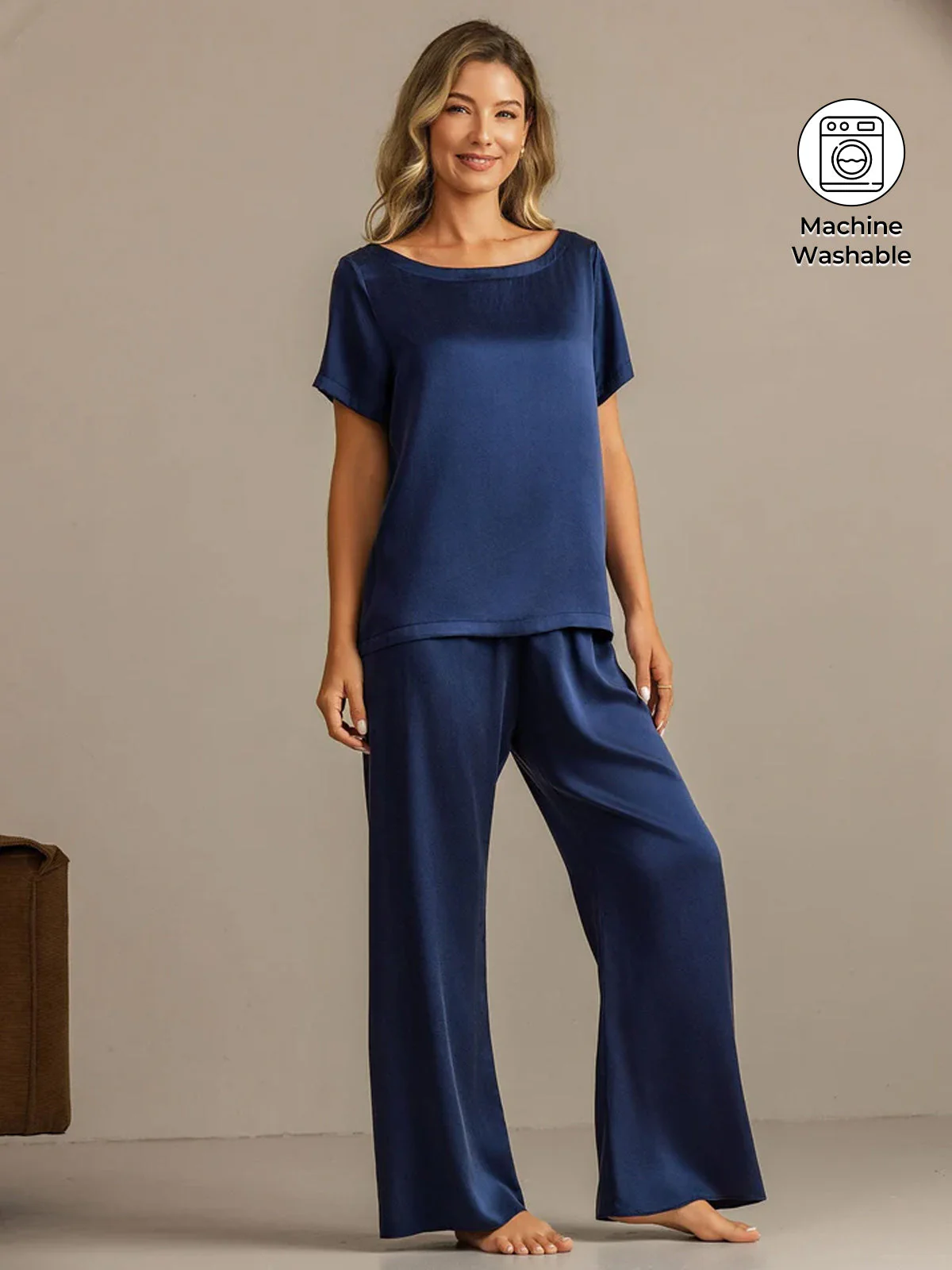 19Momme Women's Washable Silk Short Sleeve Pyjamas Set - Image 9