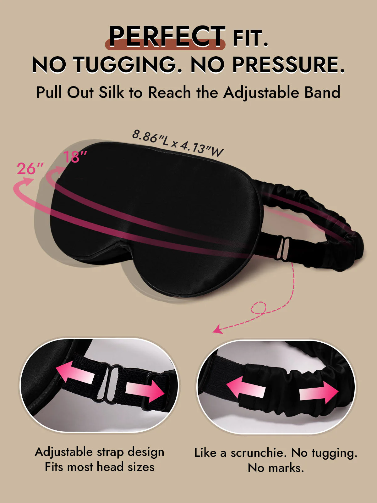22 Momme Pure Silk 3D Sleep Mask With Upgraded Nose Wings - Image 13