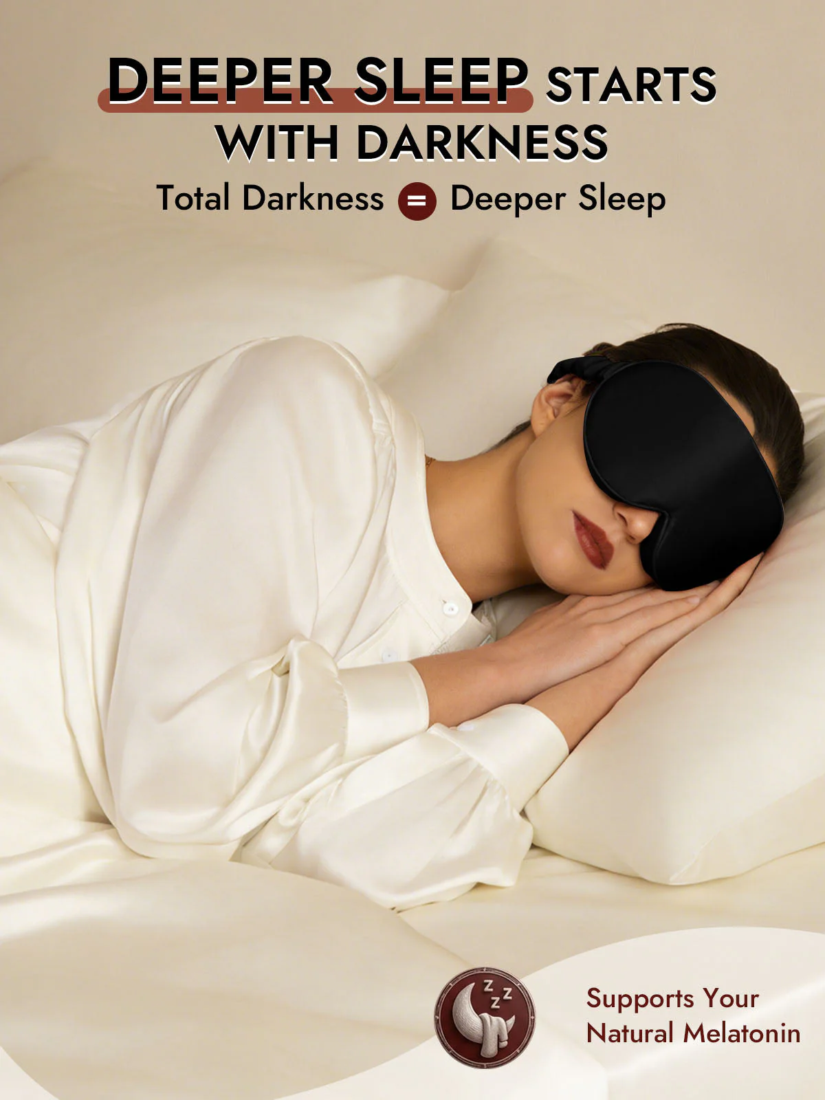 22 Momme Pure Silk 3D Sleep Mask With Upgraded Nose Wings - Image 14