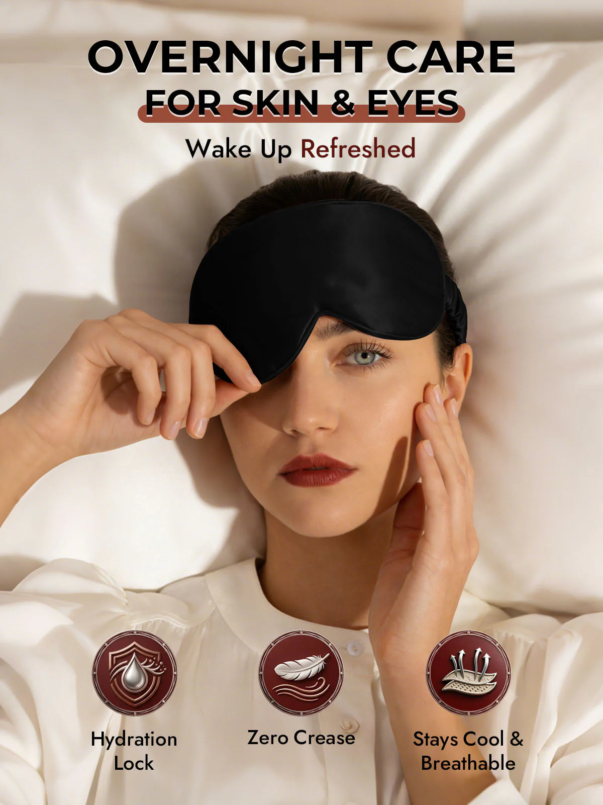 22 Momme Pure Silk 3D Sleep Mask With Upgraded Nose Wings - Image 16