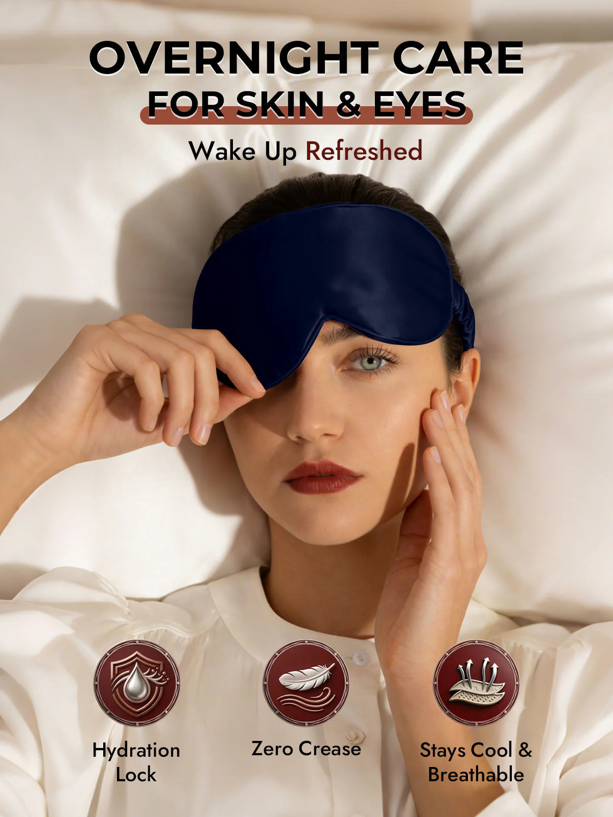 22 Momme Pure Silk 3D Sleep Mask With Upgraded Nose Wings - Image 25