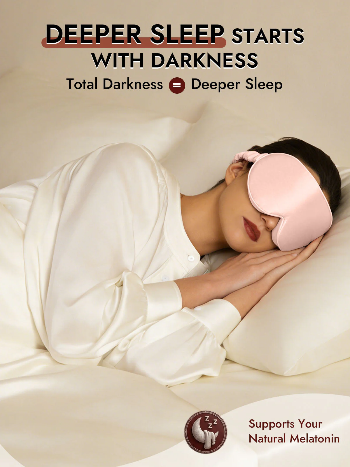 22 Momme Pure Silk 3D Sleep Mask With Upgraded Nose Wings - Image 32