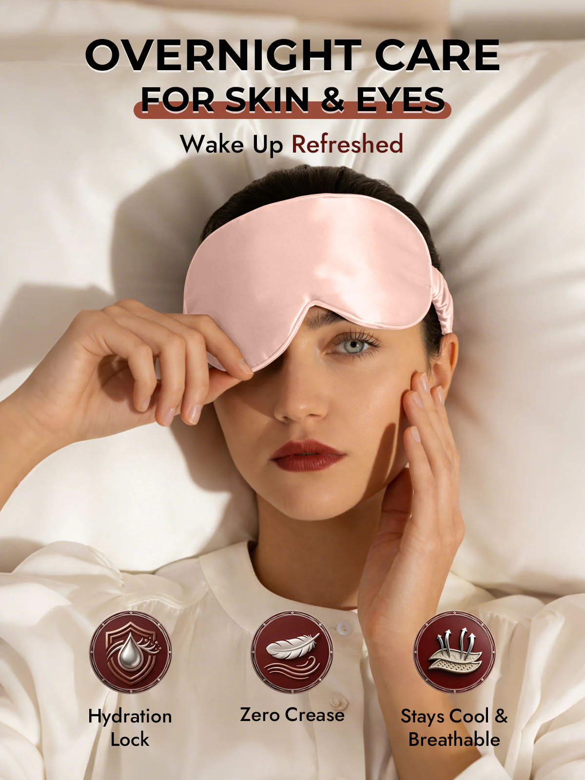 22 Momme Pure Silk 3D Sleep Mask With Upgraded Nose Wings - Image 34