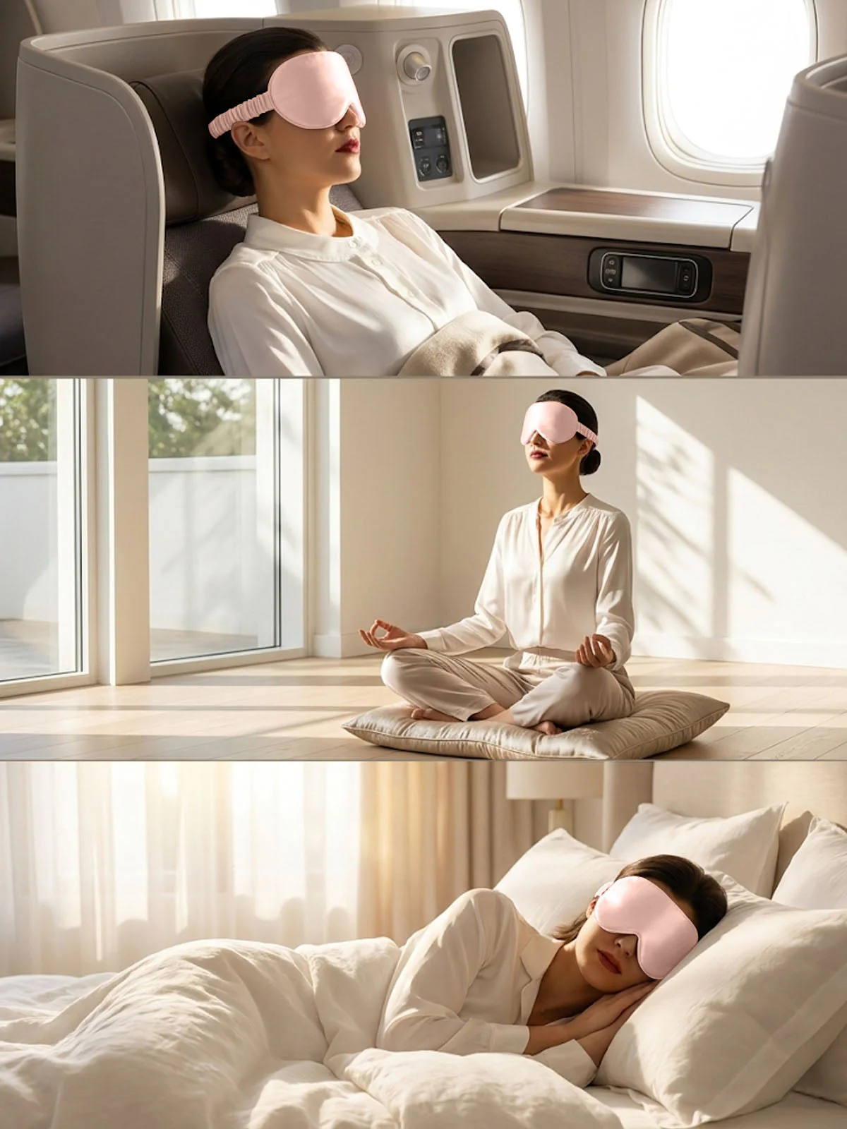 22 Momme Pure Silk 3D Sleep Mask With Upgraded Nose Wings - Image 35
