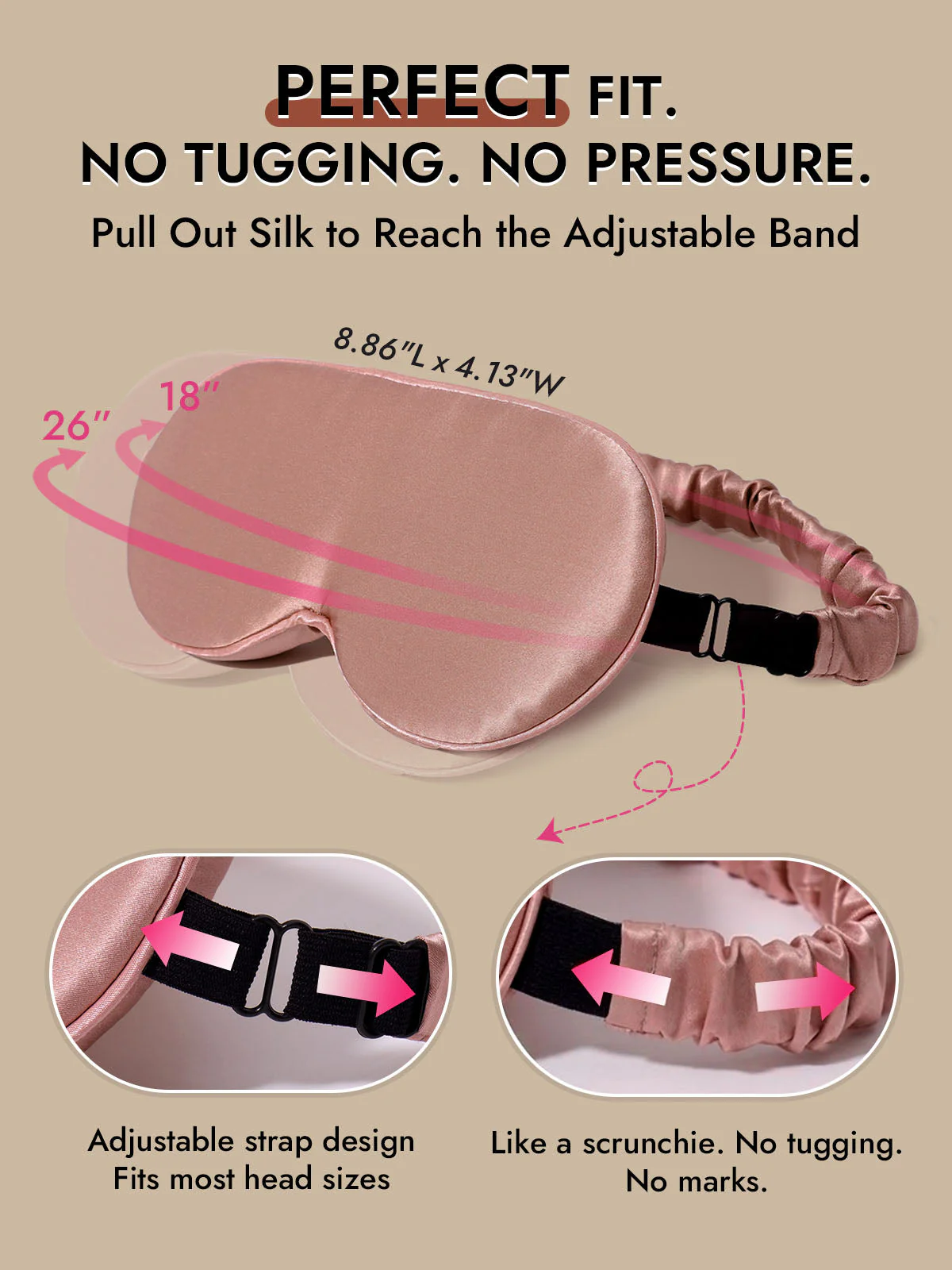 22 Momme Pure Silk 3D Sleep Mask With Upgraded Nose Wings - Image 4