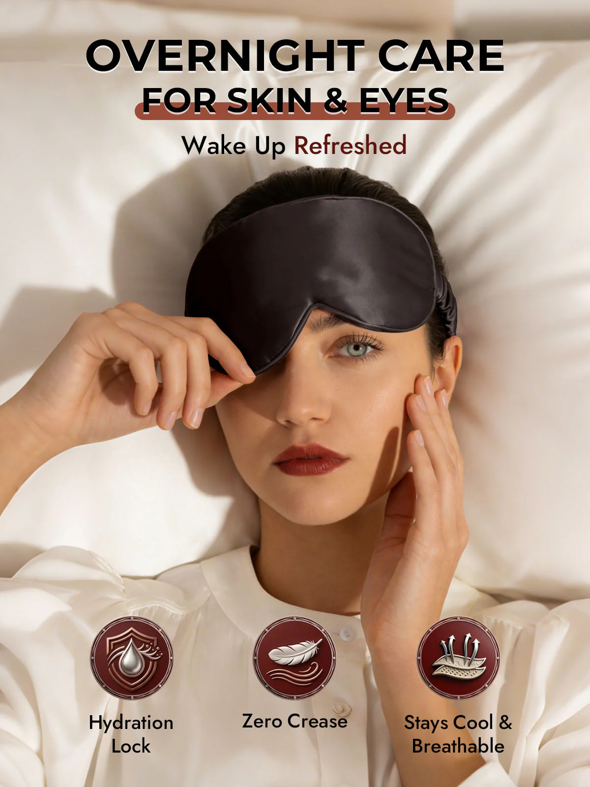 22 Momme Pure Silk 3D Sleep Mask With Upgraded Nose Wings - Image 43