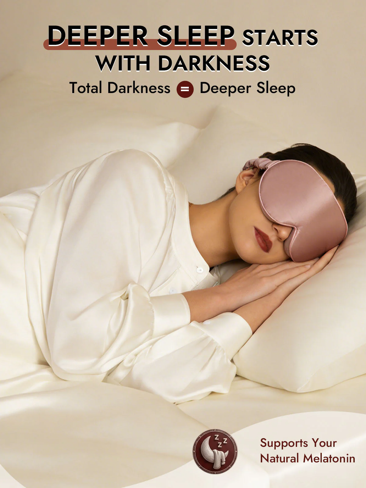 22 Momme Pure Silk 3D Sleep Mask With Upgraded Nose Wings - Image 5