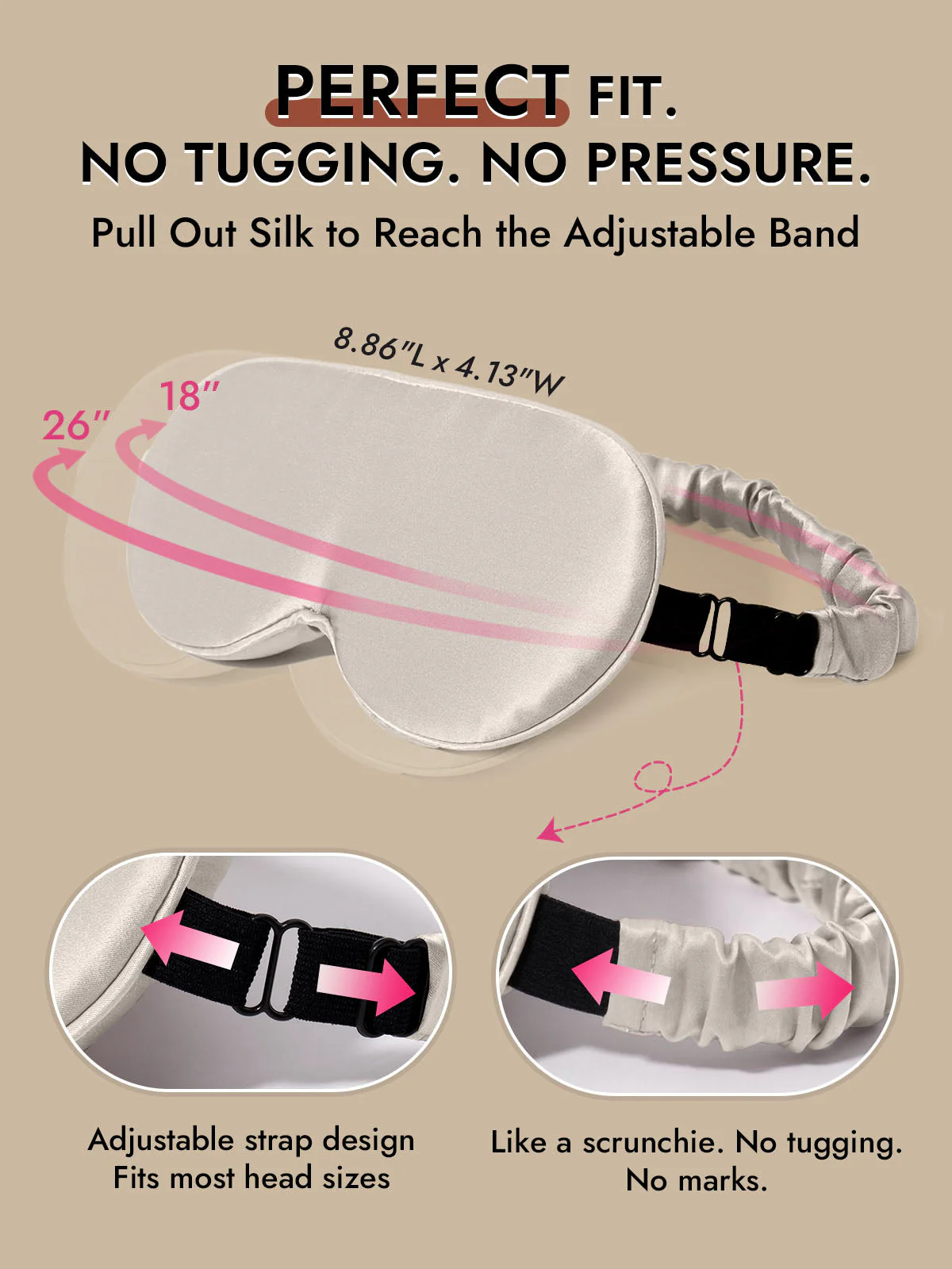 22 Momme Pure Silk 3D Sleep Mask With Upgraded Nose Wings - Image 58