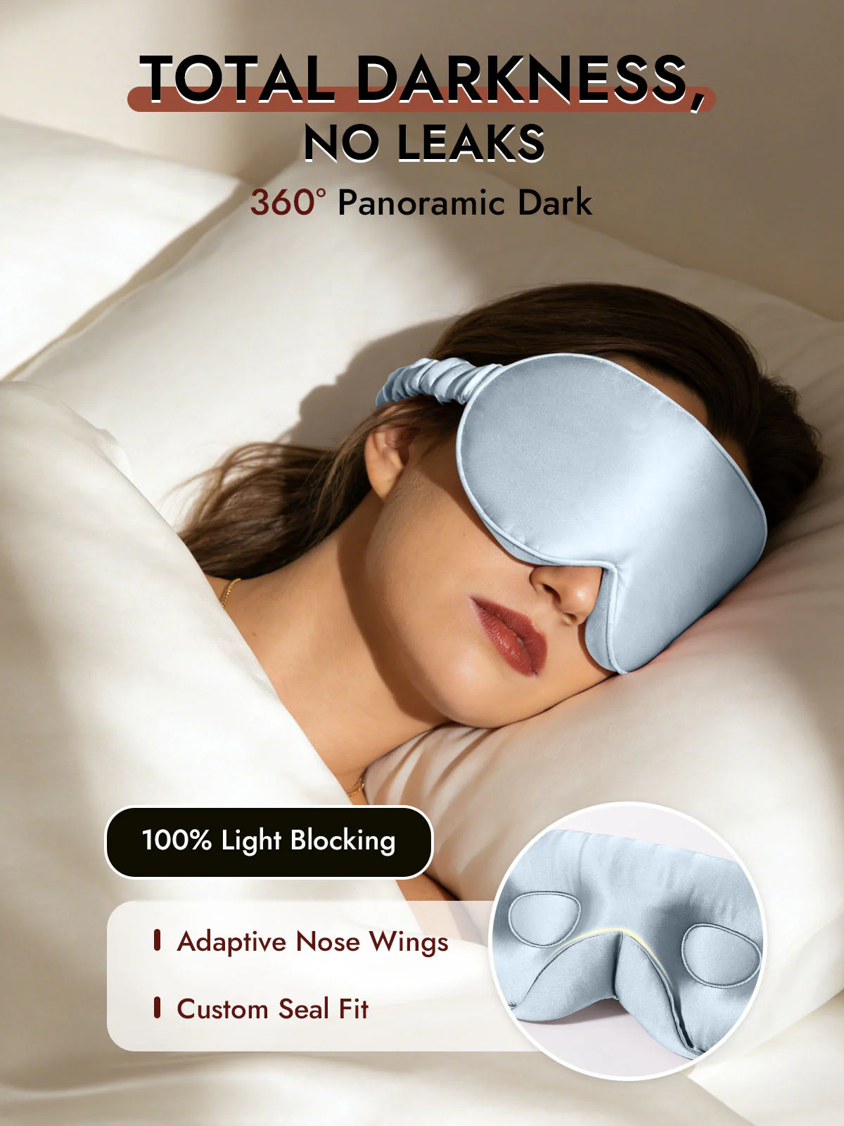 22 Momme Pure Silk 3D Sleep Mask With Upgraded Nose Wings - Image 65