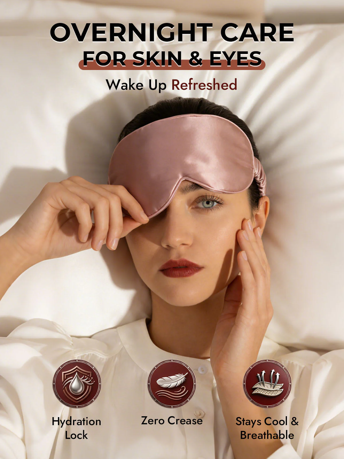 22 Momme Pure Silk 3D Sleep Mask With Upgraded Nose Wings - Image 7