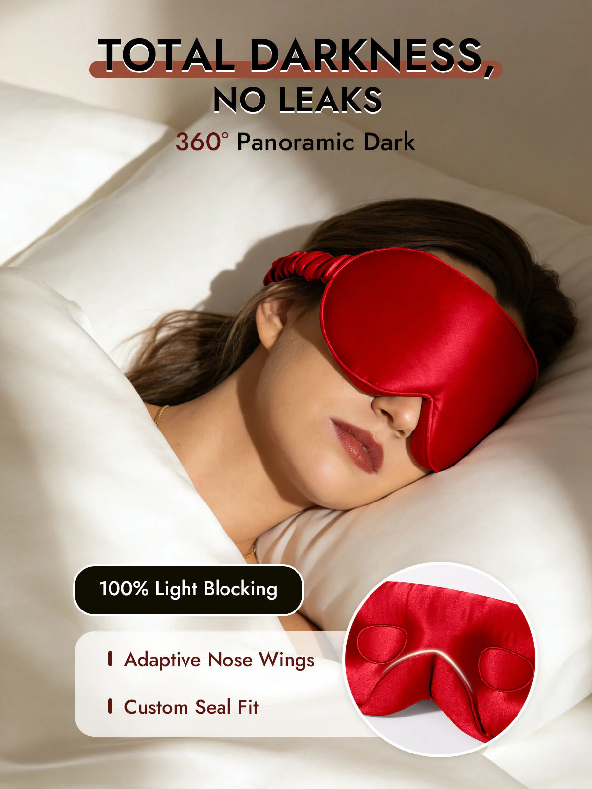 22 Momme Pure Silk 3D Sleep Mask With Upgraded Nose Wings - Image 74