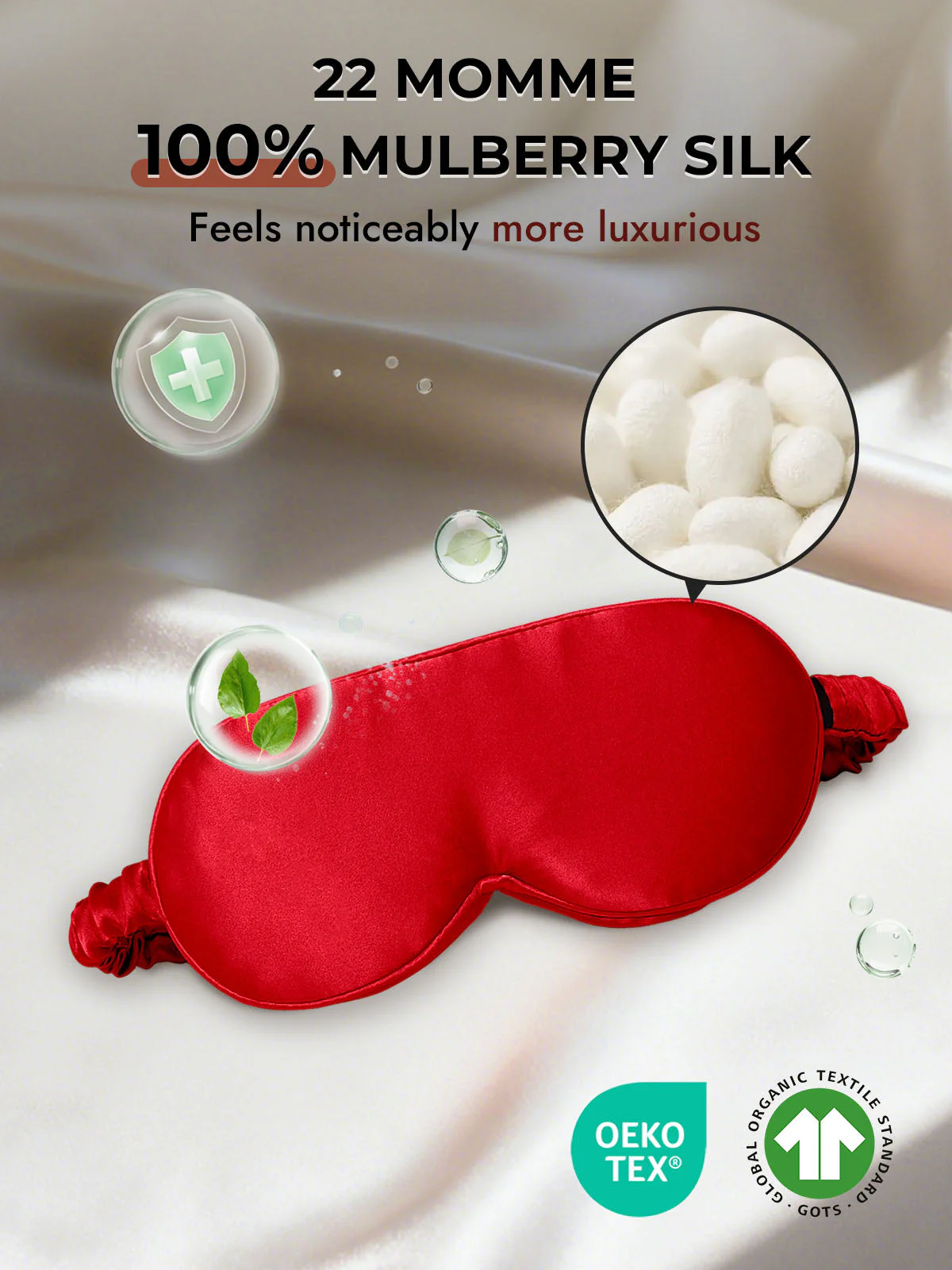 22 Momme Pure Silk 3D Sleep Mask With Upgraded Nose Wings - Image 78