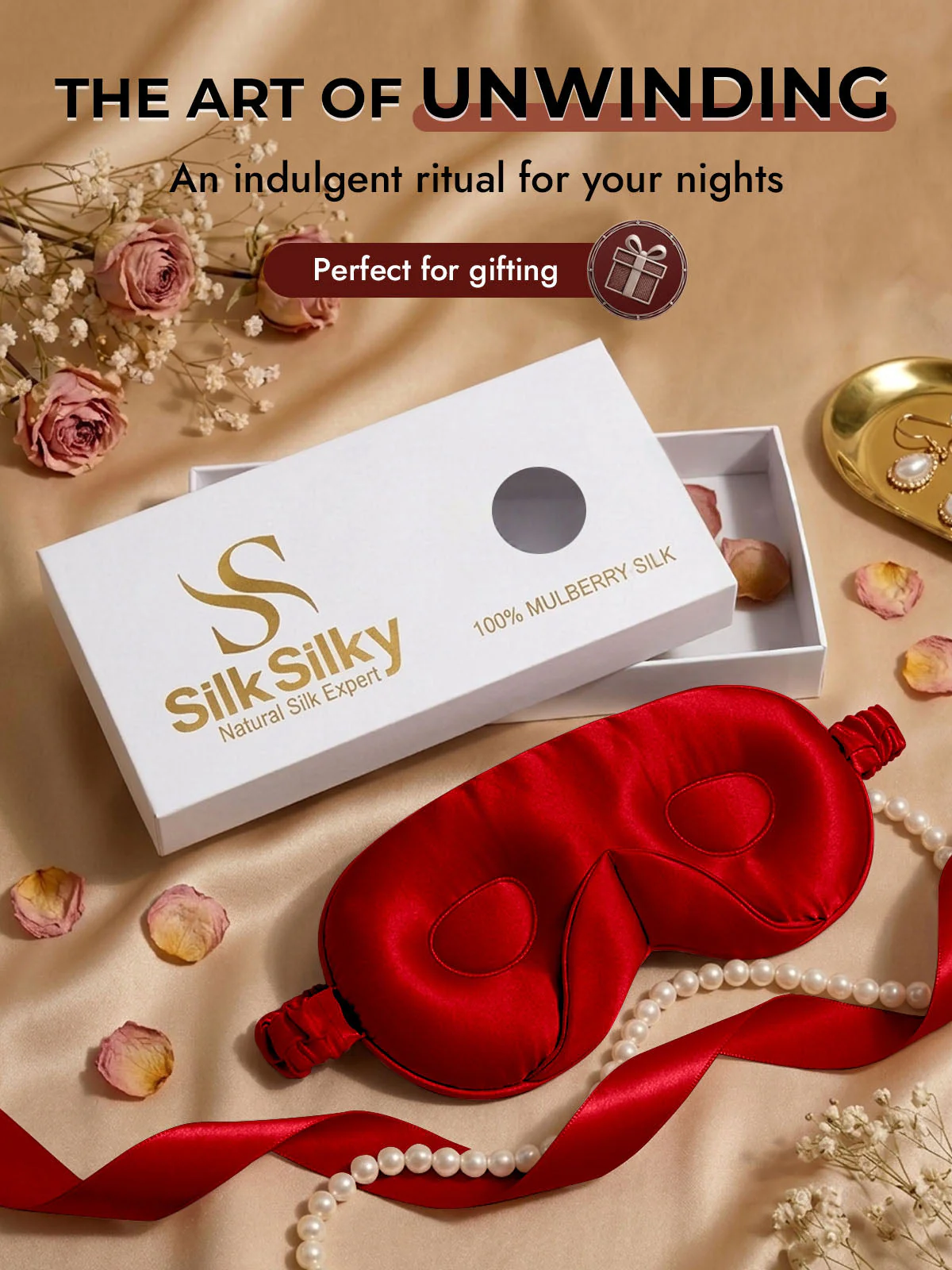 22 Momme Pure Silk 3D Sleep Mask With Upgraded Nose Wings - Image 81