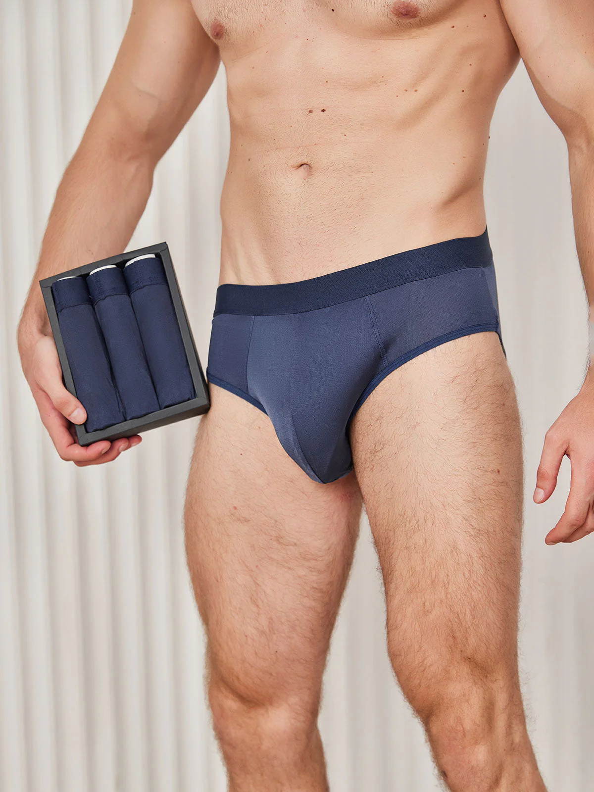 3Pcs Men Briefs Breathable Pure Silk Underwear - Image 12