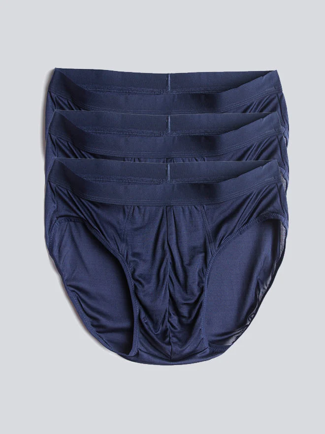 3Pcs Men Briefs Breathable Pure Silk Underwear - Image 15
