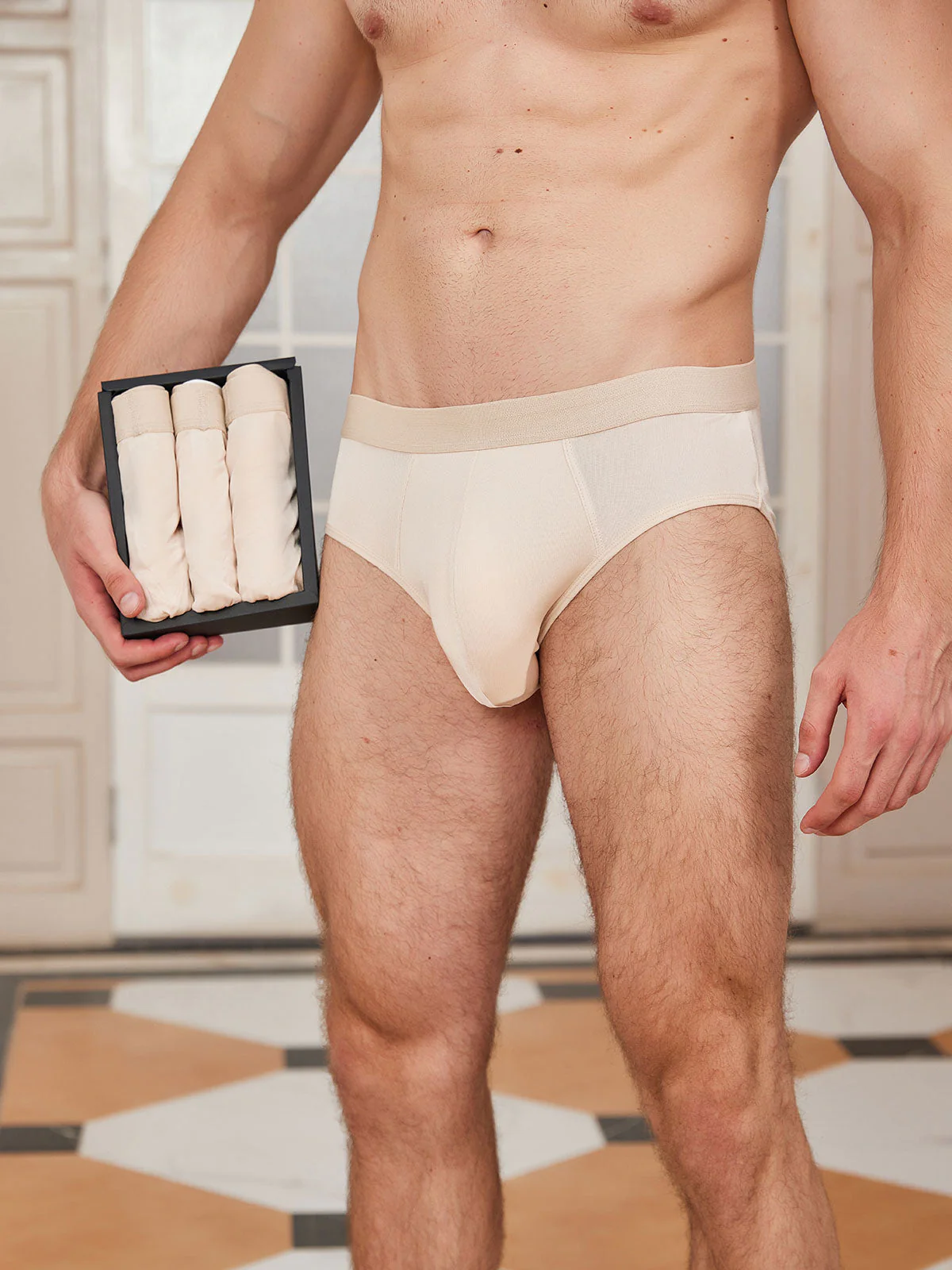 3Pcs Men Briefs Breathable Pure Silk Underwear - Image 16