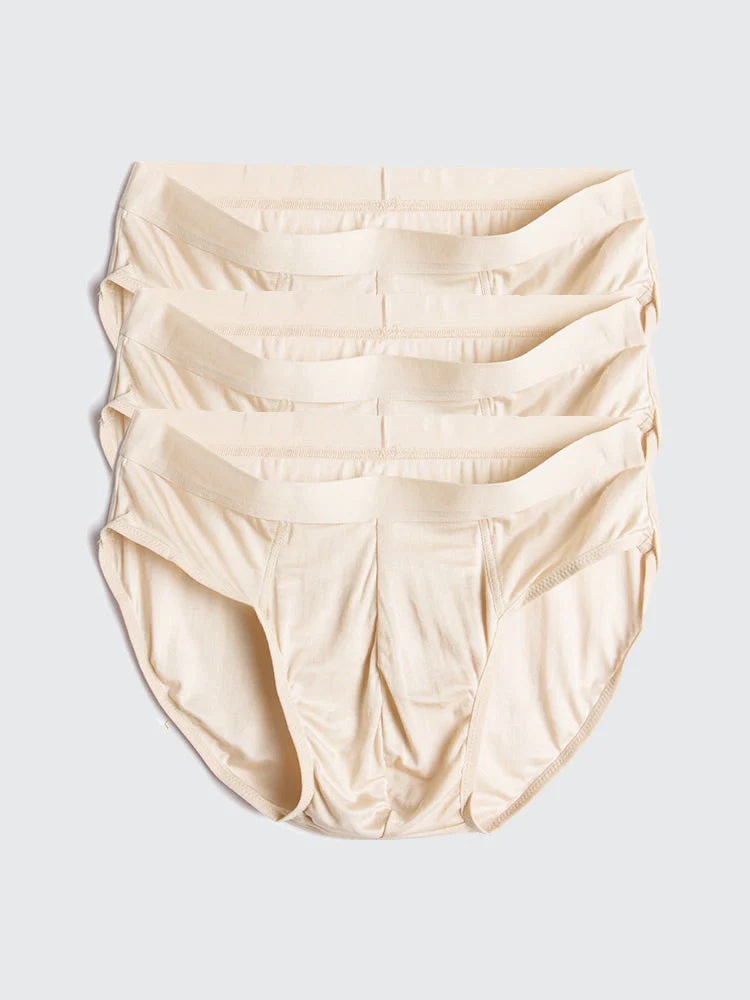 3Pcs Men Briefs Breathable Pure Silk Underwear - Image 19
