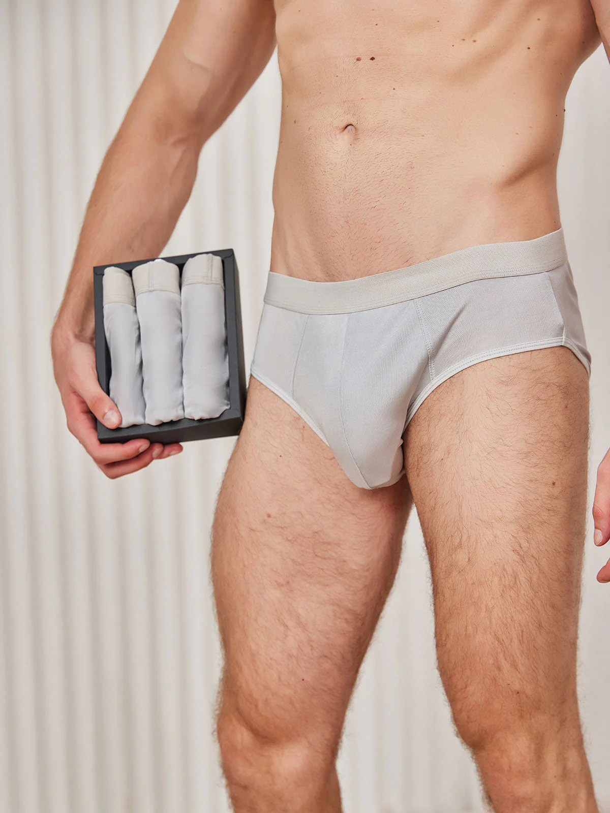 3Pcs Men Briefs Breathable Pure Silk Underwear - Image 20