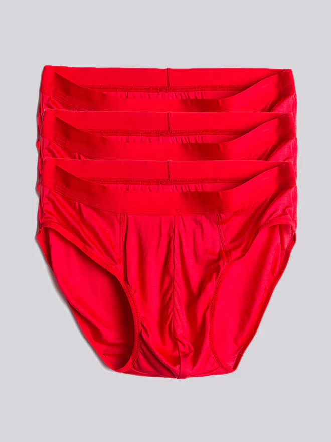 3Pcs Men Briefs Breathable Pure Silk Underwear - Image 28