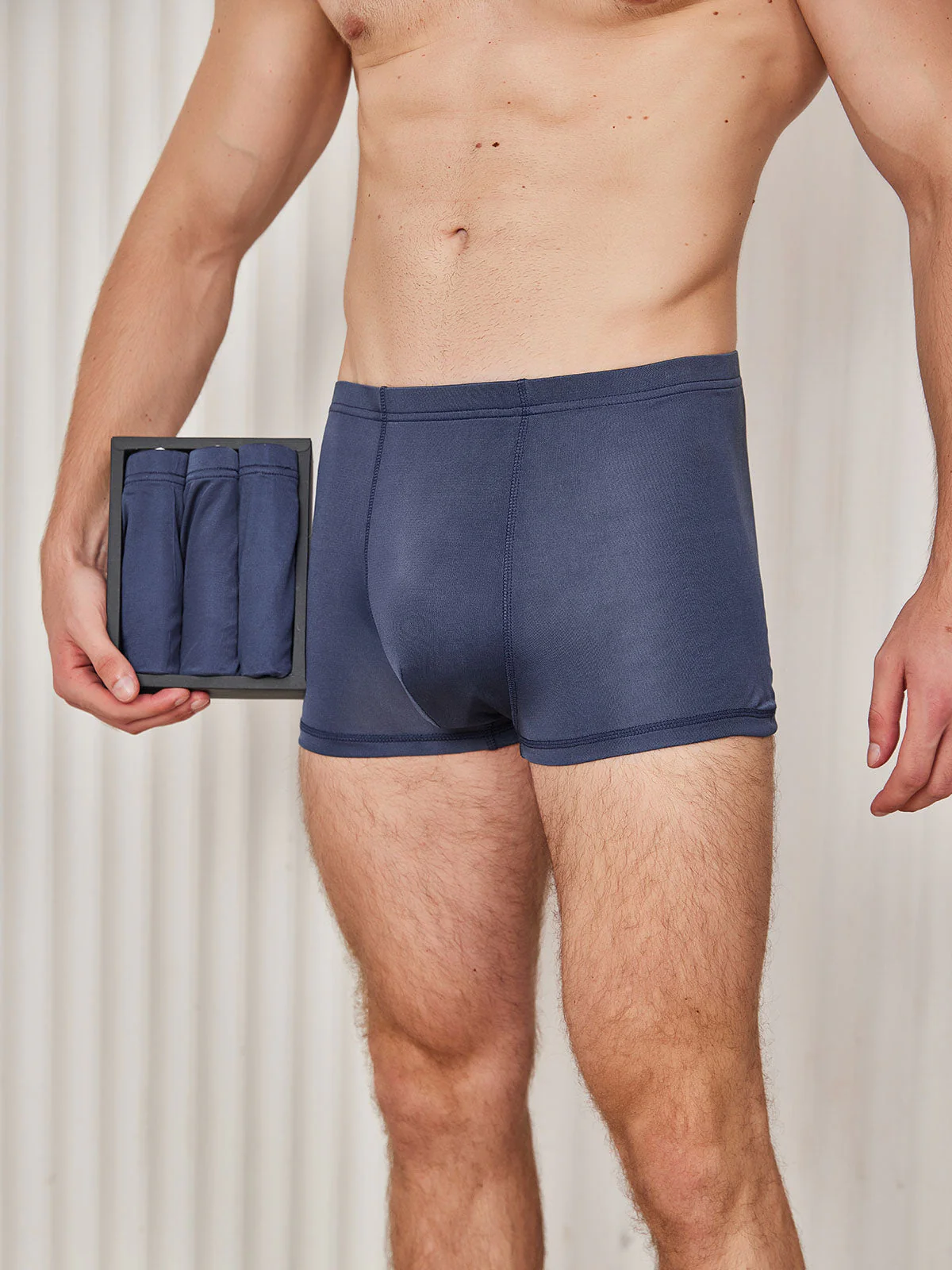 3Pcs Men‘s Pure Silk Boxer Briefs Underwear - Image 3