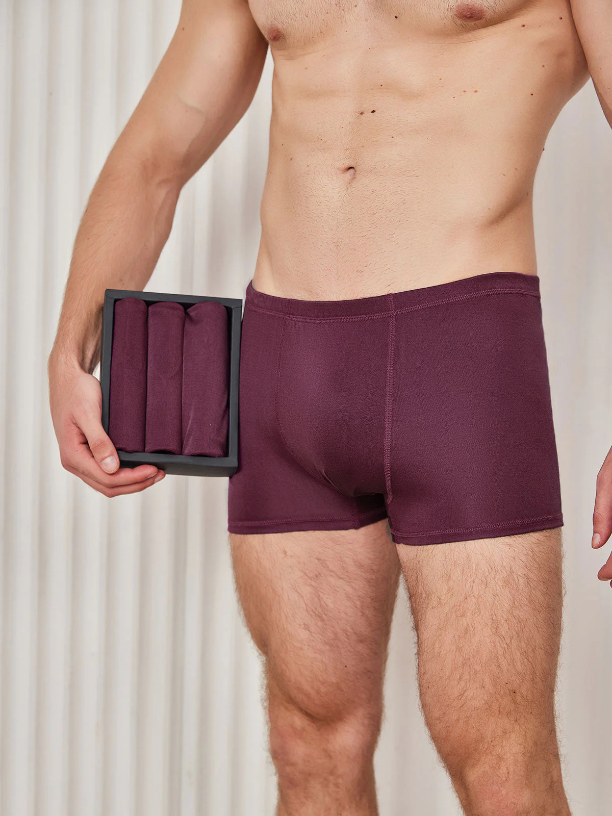 3Pcs Men‘s Pure Silk Boxer Briefs Underwear - Image 6