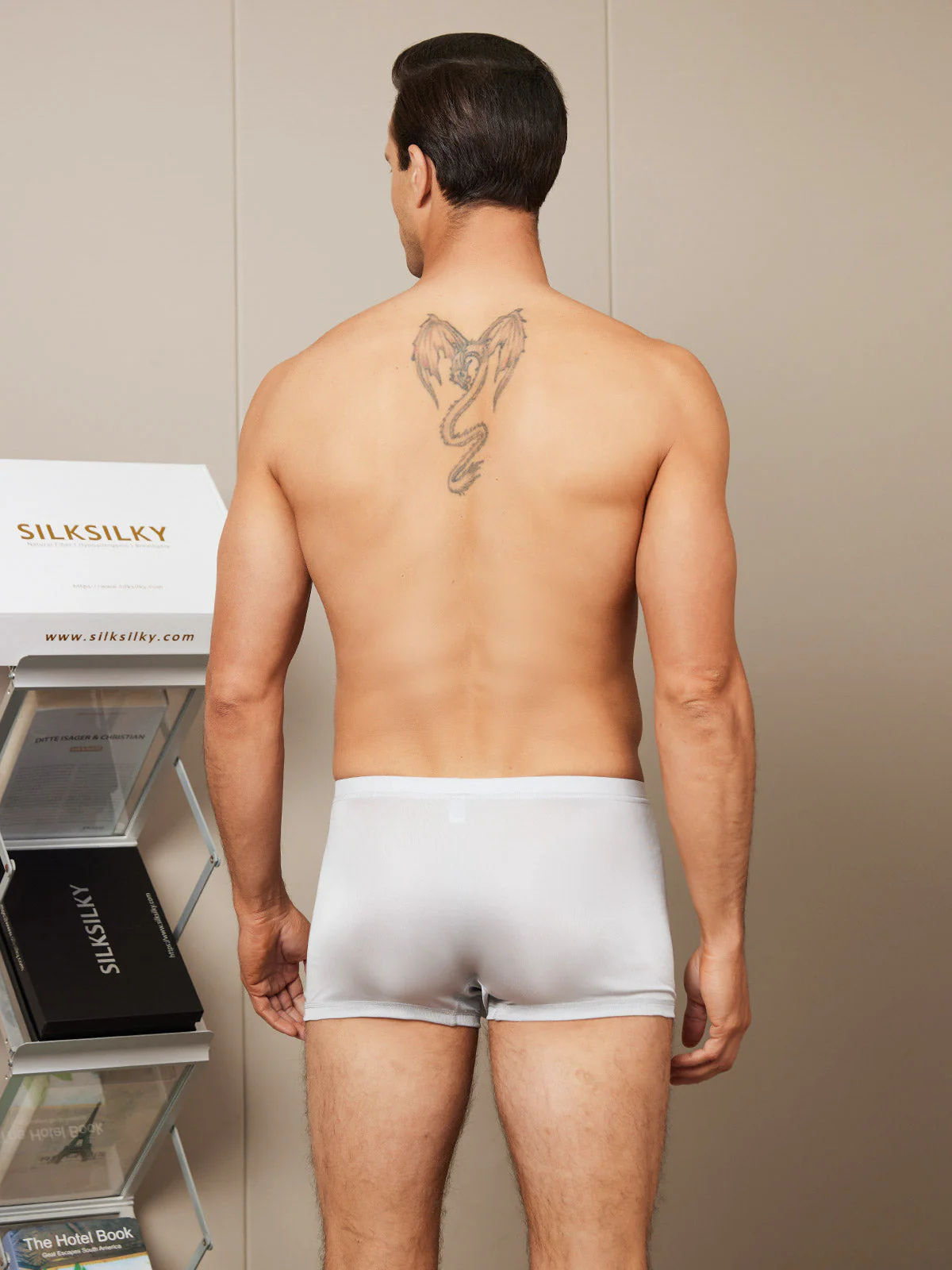 3Pcs Men‘s Pure Silk Boxer Briefs Underwear - Image 9