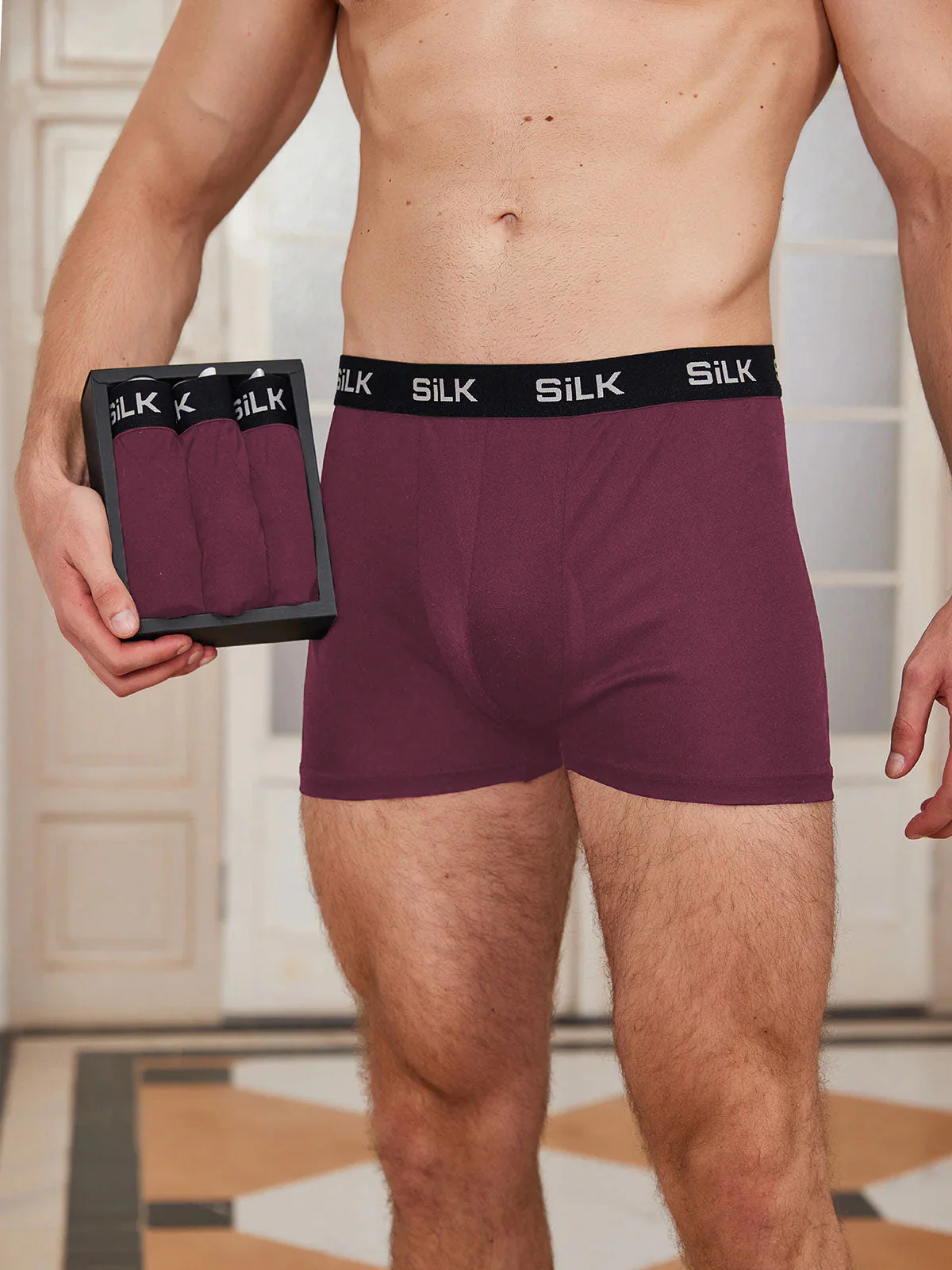 3Pcs Men‘s Ultra Soft Comfy Pure Silk Boxer Underwear - Image 10