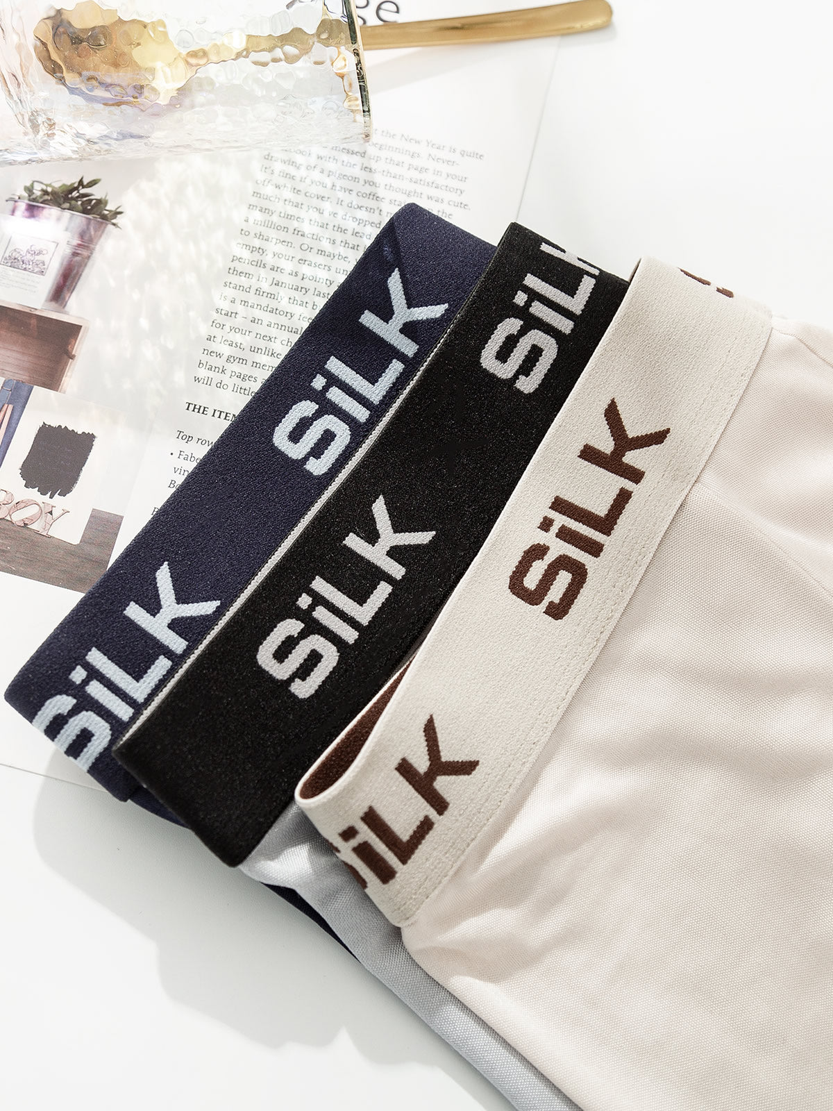 3Pcs Men‘s Ultra Soft Comfy Pure Silk Boxer Underwear - Image 24